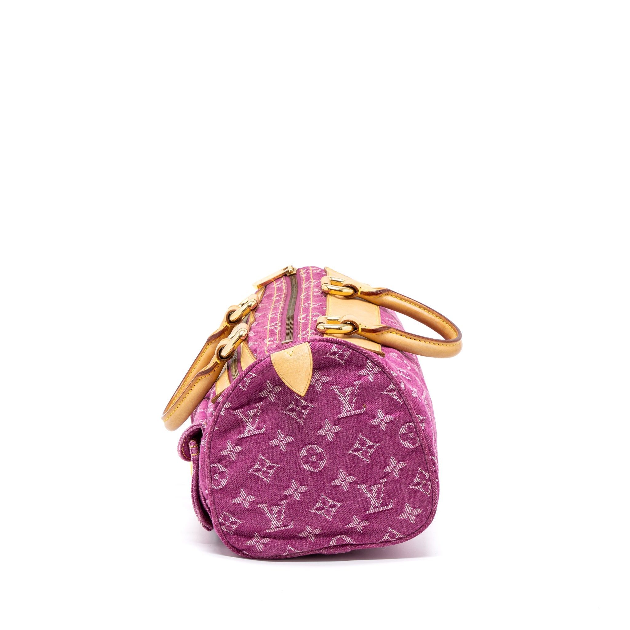 LOUIS VUITTON VINTAGE NEO SPEEDY MONOGRAM DENIM PINK GHW - Image 3
