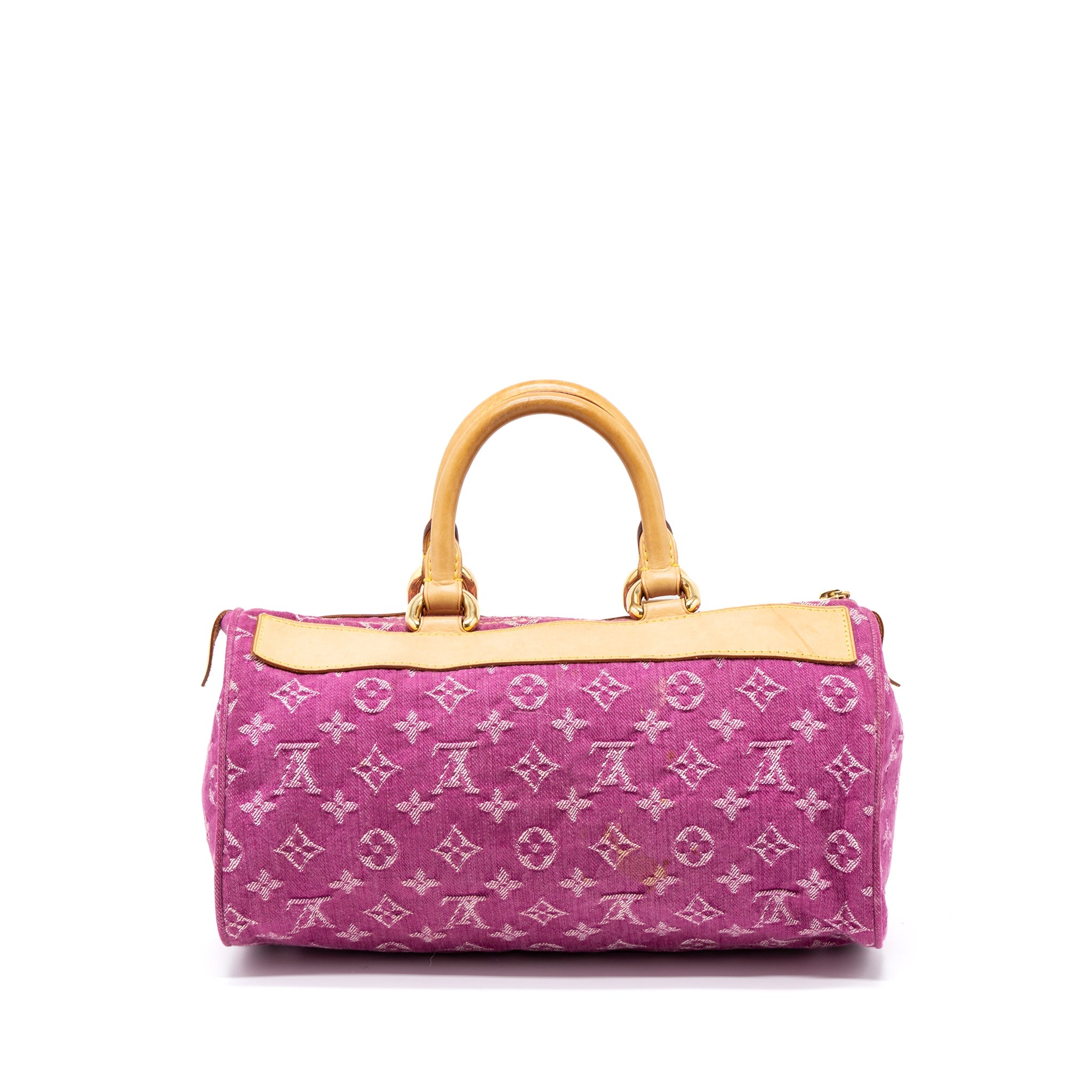 LOUIS VUITTON VINTAGE NEO SPEEDY MONOGRAM DENIM PINK GHW - Image 2