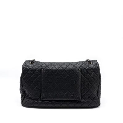 Alternative view of CHANEL XXL CLASSIC TRAVEL FLAP CALFSKIN BLACK RUTHENIUM HARDWARE