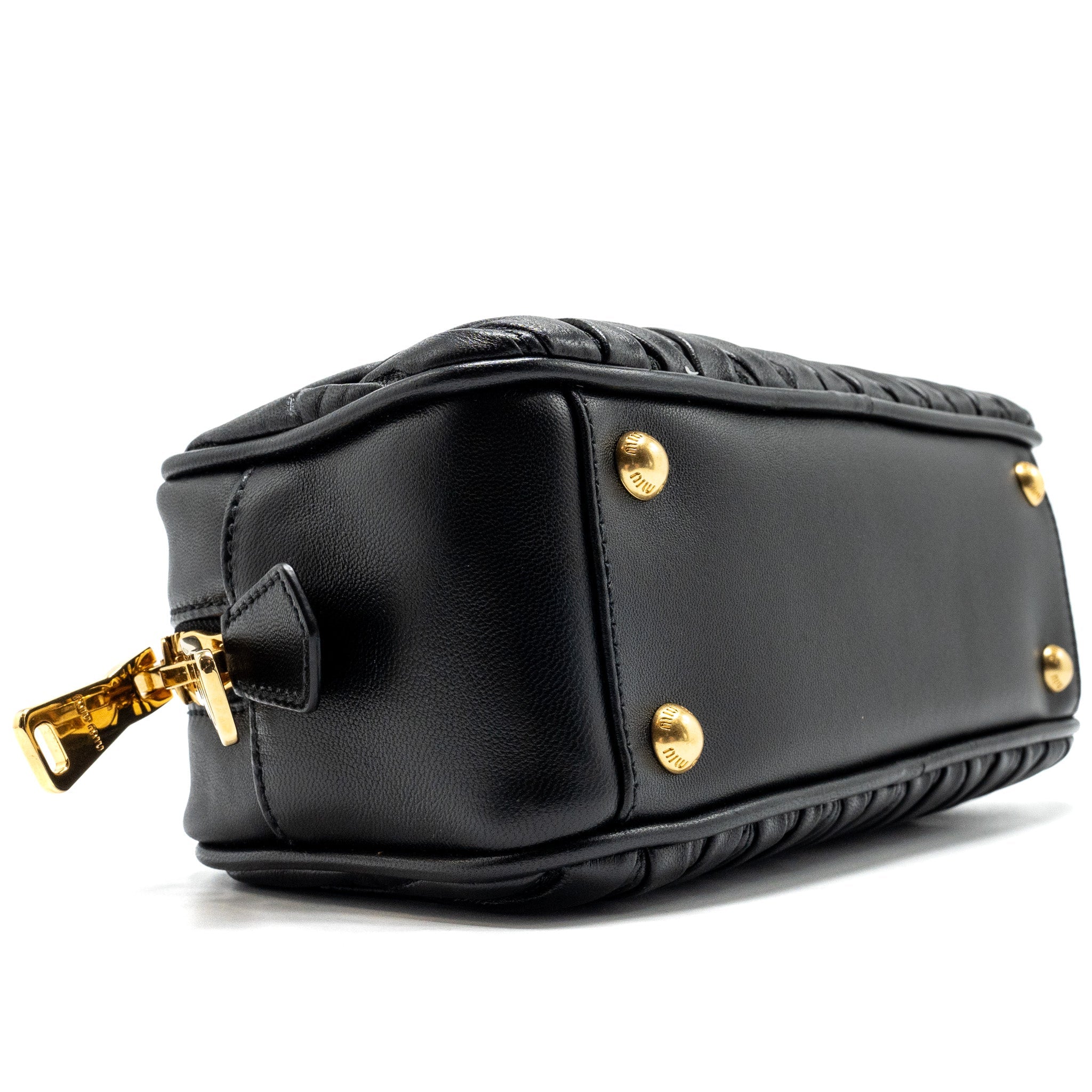 MIU MIU ARCADIE MATELASSE NAPPA BAG BLACK GHW - Image 6