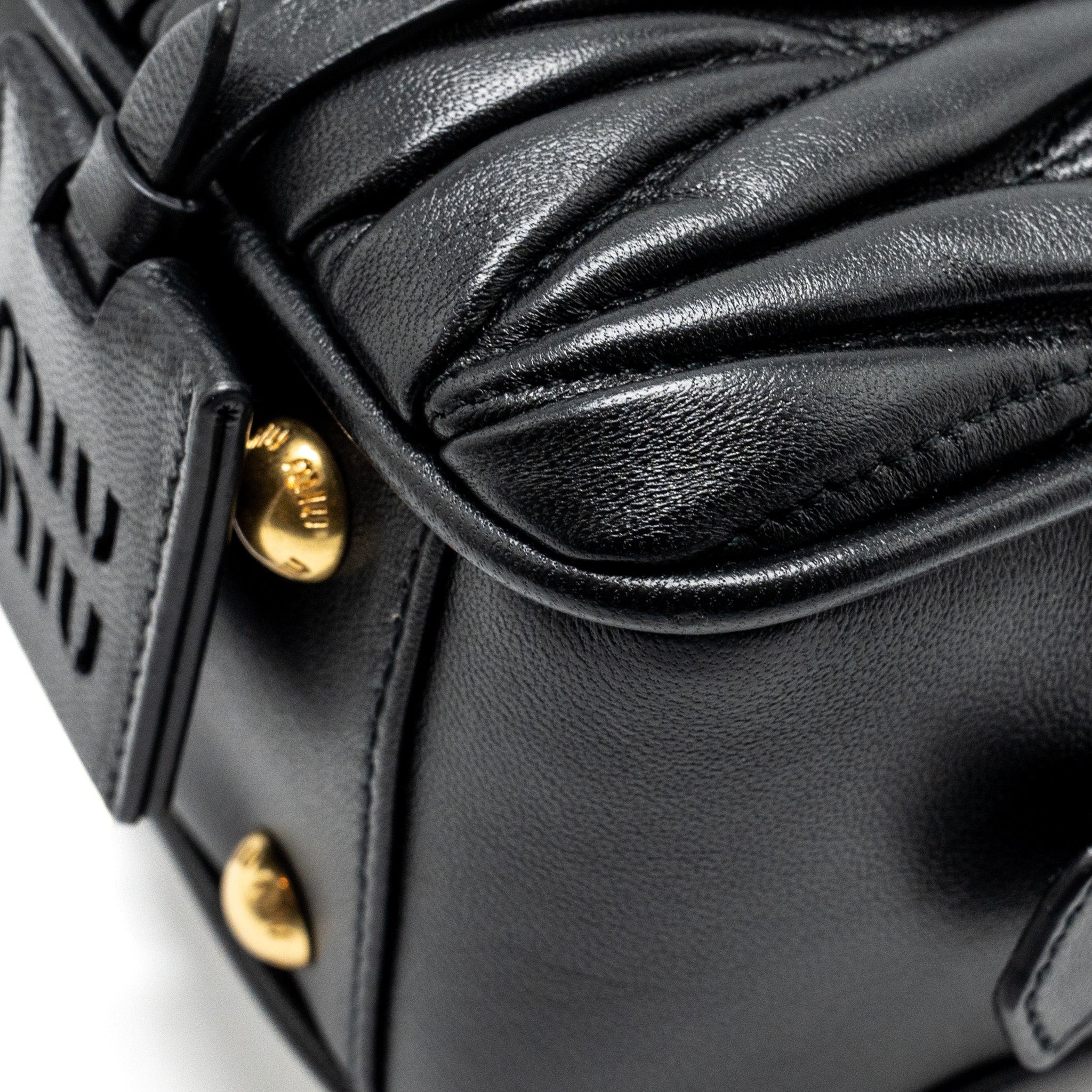 MIU MIU ARCADIE MATELASSE NAPPA BAG BLACK GHW - Image 9