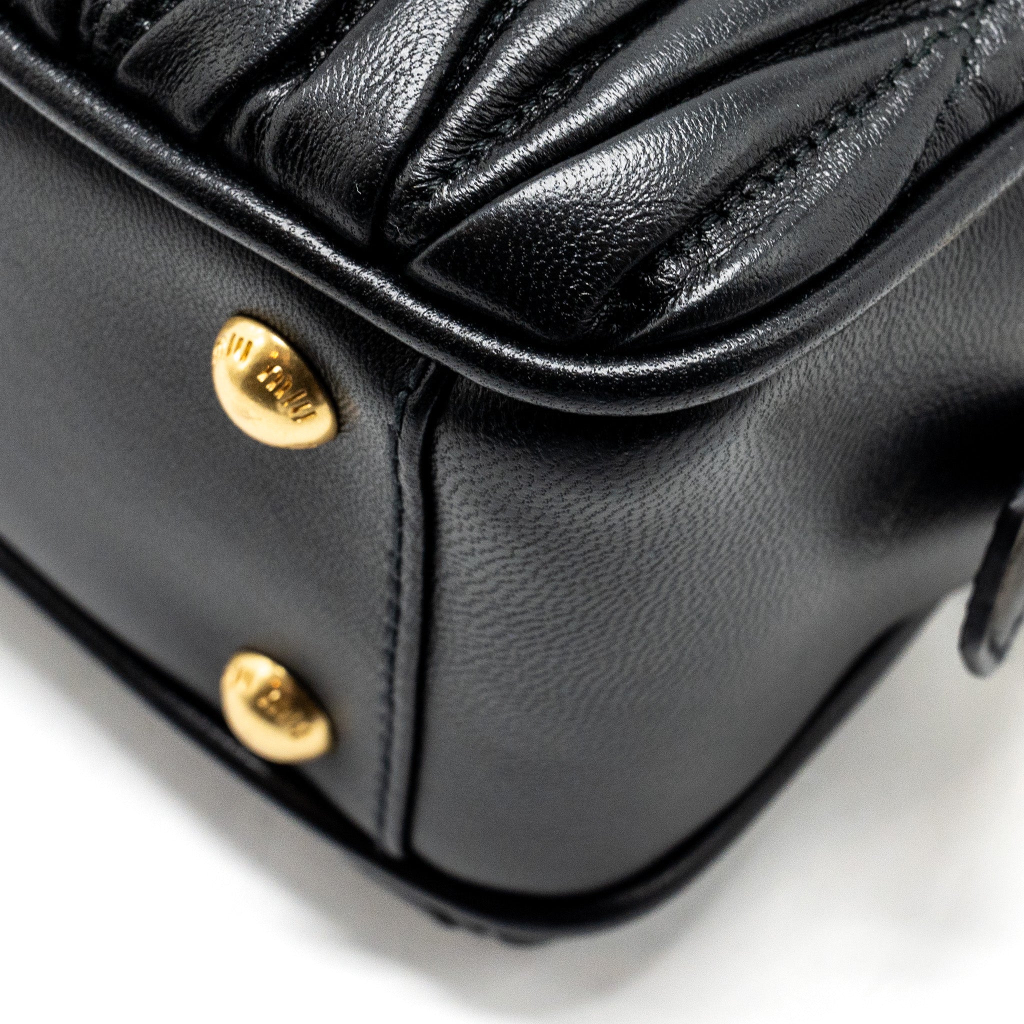 MIU MIU ARCADIE MATELASSE NAPPA BAG BLACK GHW - Image 11