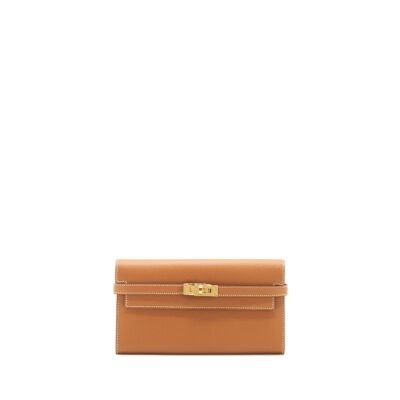 HERMES KELLY LONG WALLET GOLD GHW