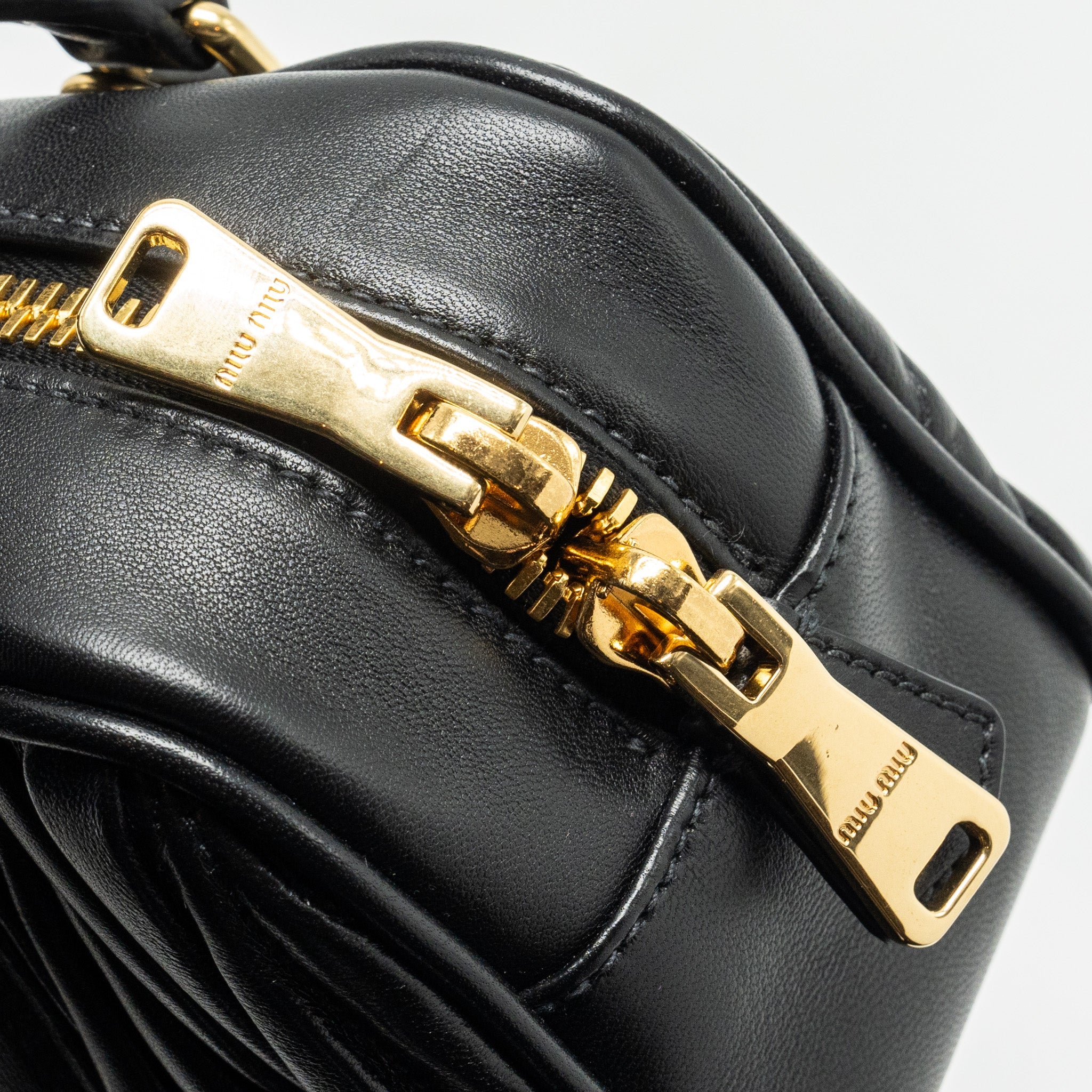 MIU MIU ARCADIE MATELASSE NAPPA BAG BLACK GHW - Image 13