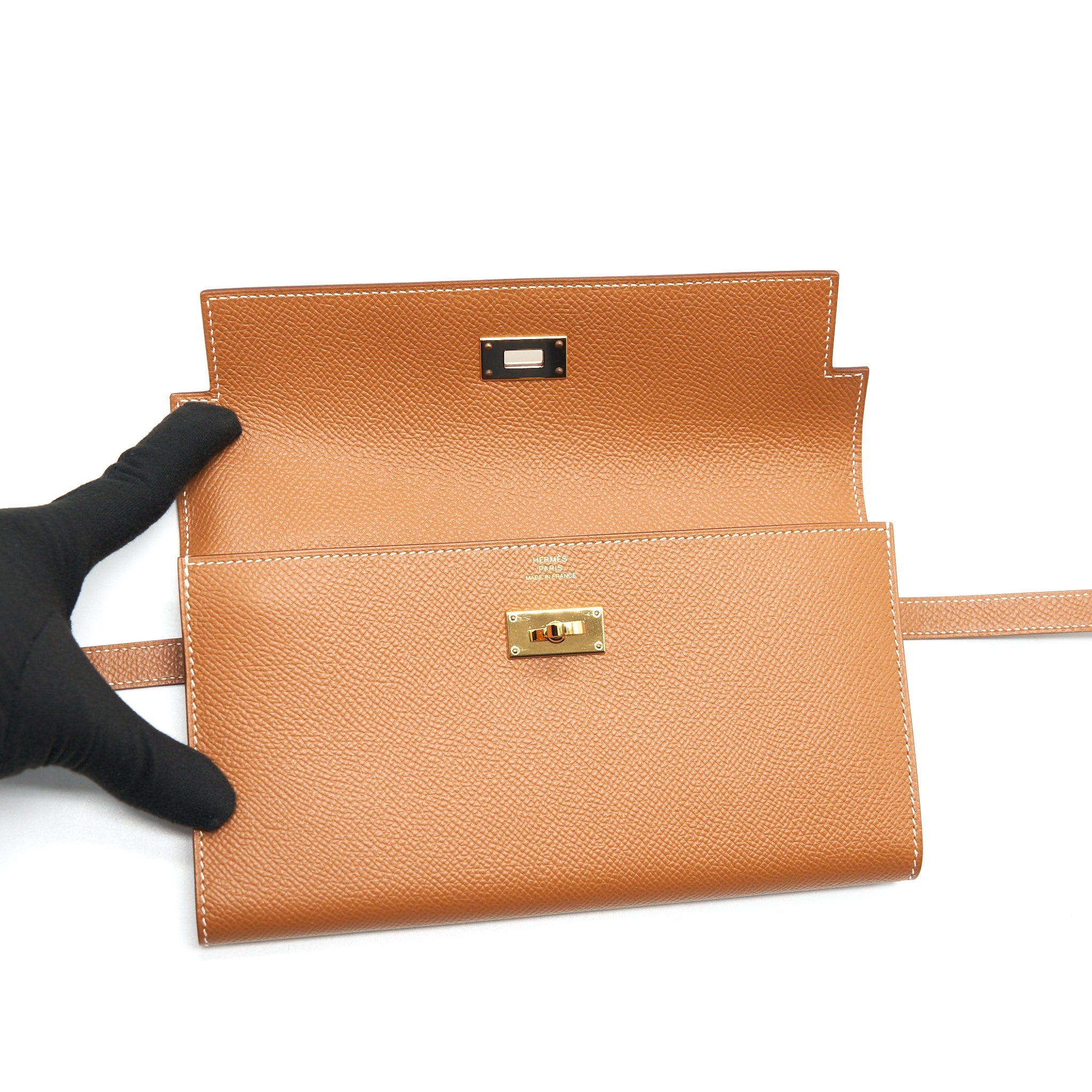HERMES KELLY LONG WALLET GOLD GHW - Image 10