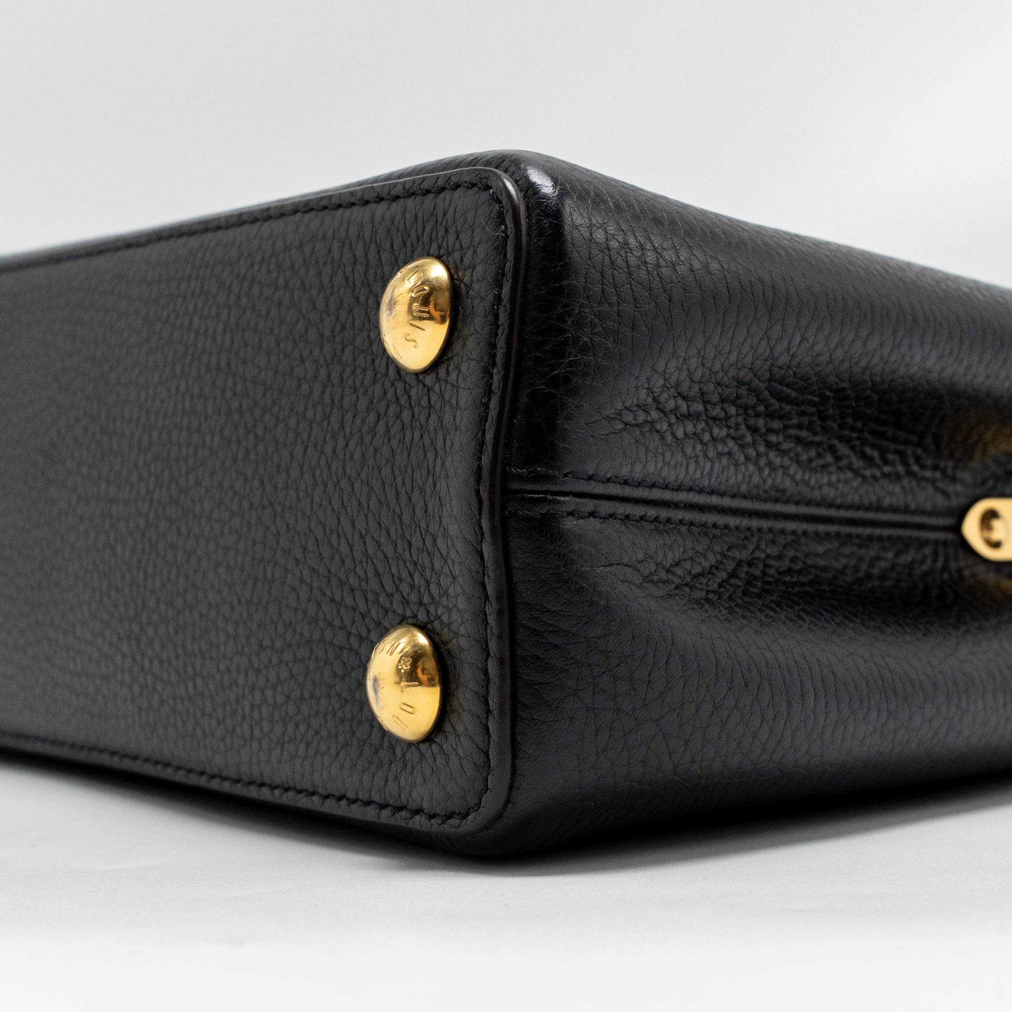 LOUIS VUITTON CAPUCINES BB CALFSKIN BLACK GHW - Image 7