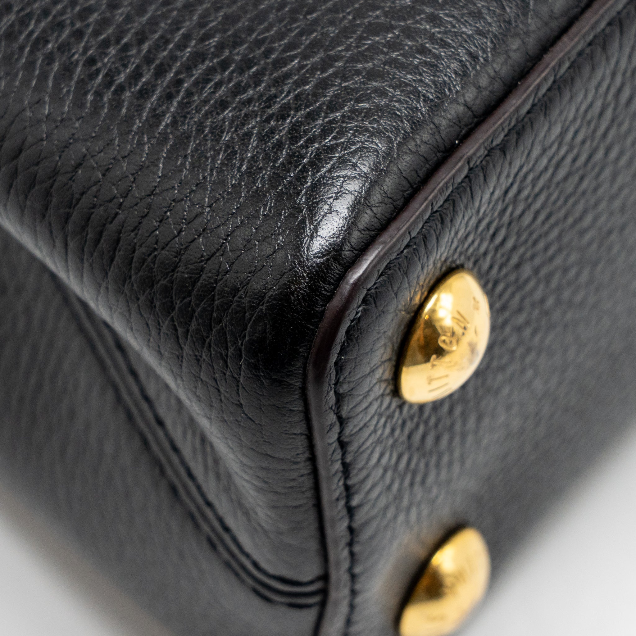 LOUIS VUITTON CAPUCINES BB CALFSKIN BLACK GHW - Image 8