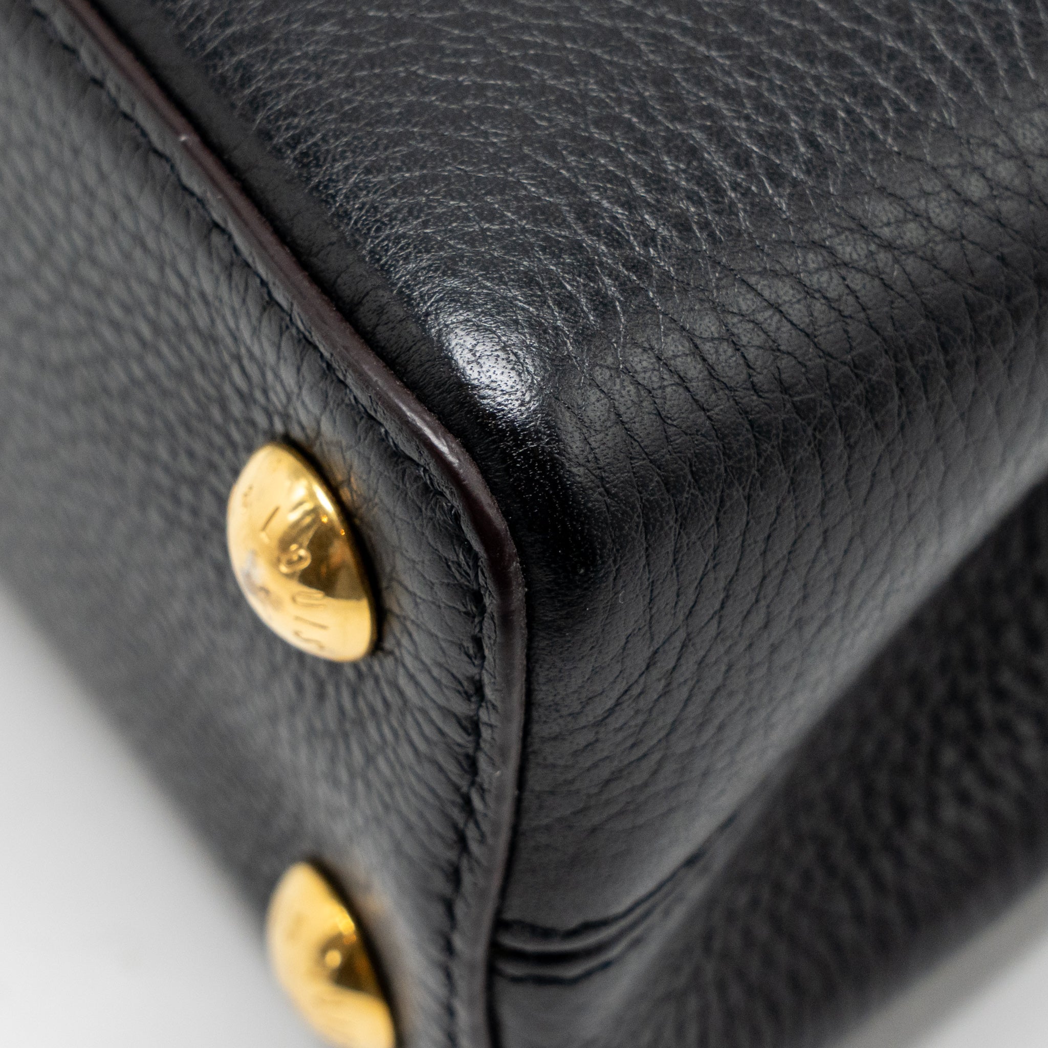 LOUIS VUITTON CAPUCINES BB CALFSKIN BLACK GHW - Image 11