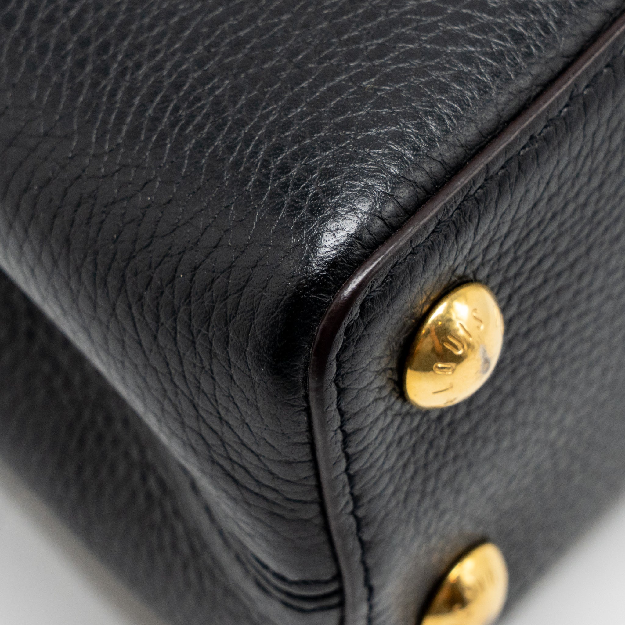 LOUIS VUITTON CAPUCINES BB CALFSKIN BLACK GHW - Image 10
