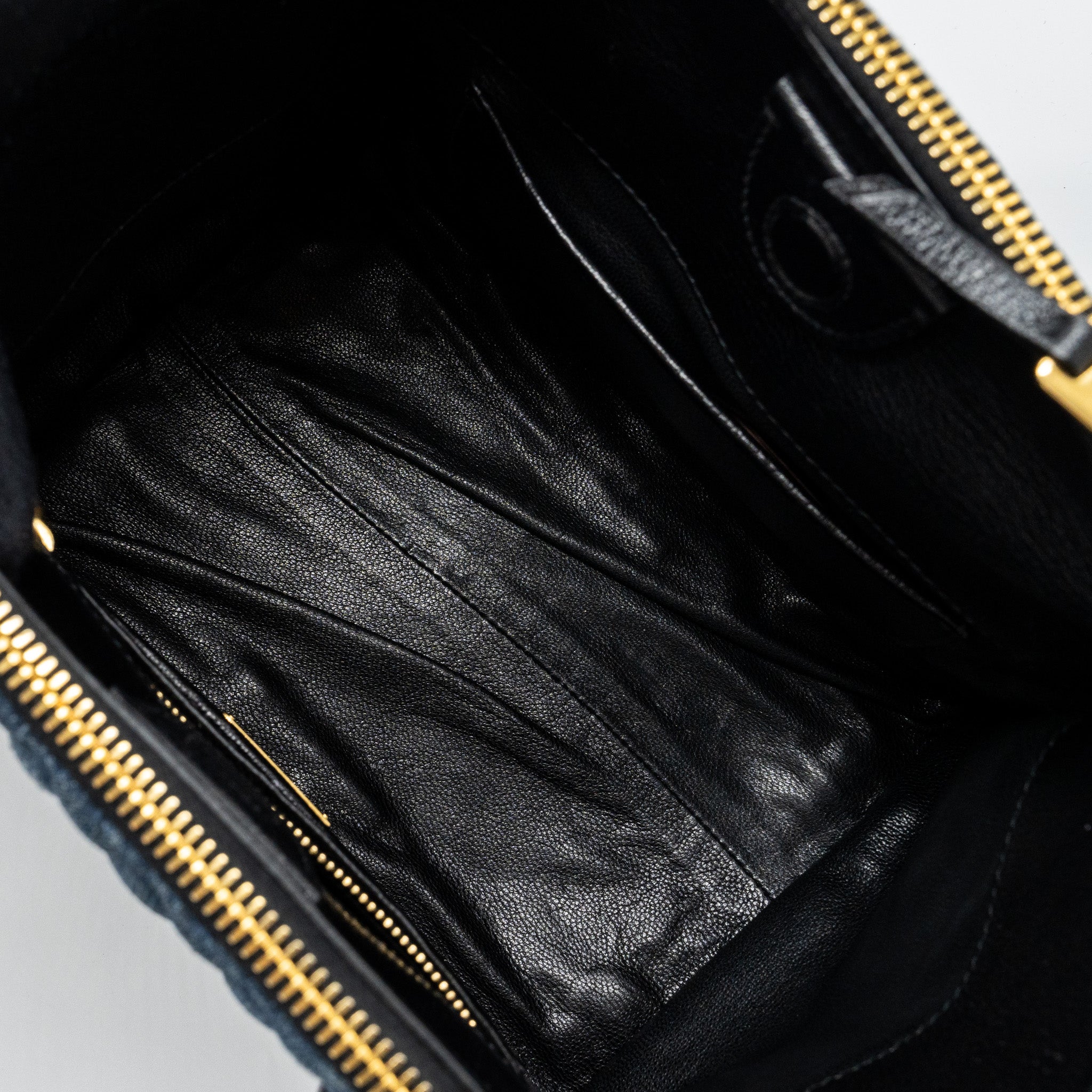MIUMIU SMALL BIKER TOP HANDLE SATCHEL DENIM NAVY BLUE GHW - Image 8