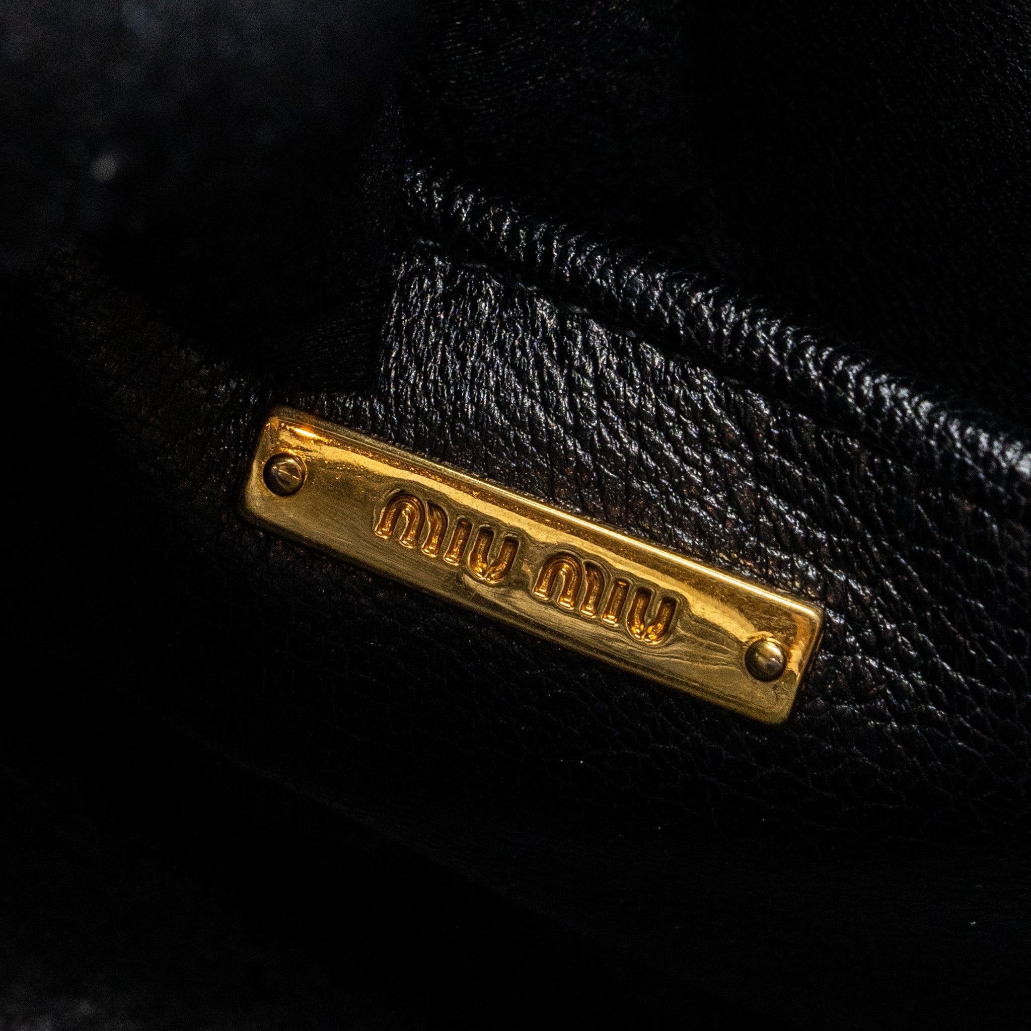 MIUMIU SMALL BIKER TOP HANDLE SATCHEL DENIM NAVY BLUE GHW - Image 13
