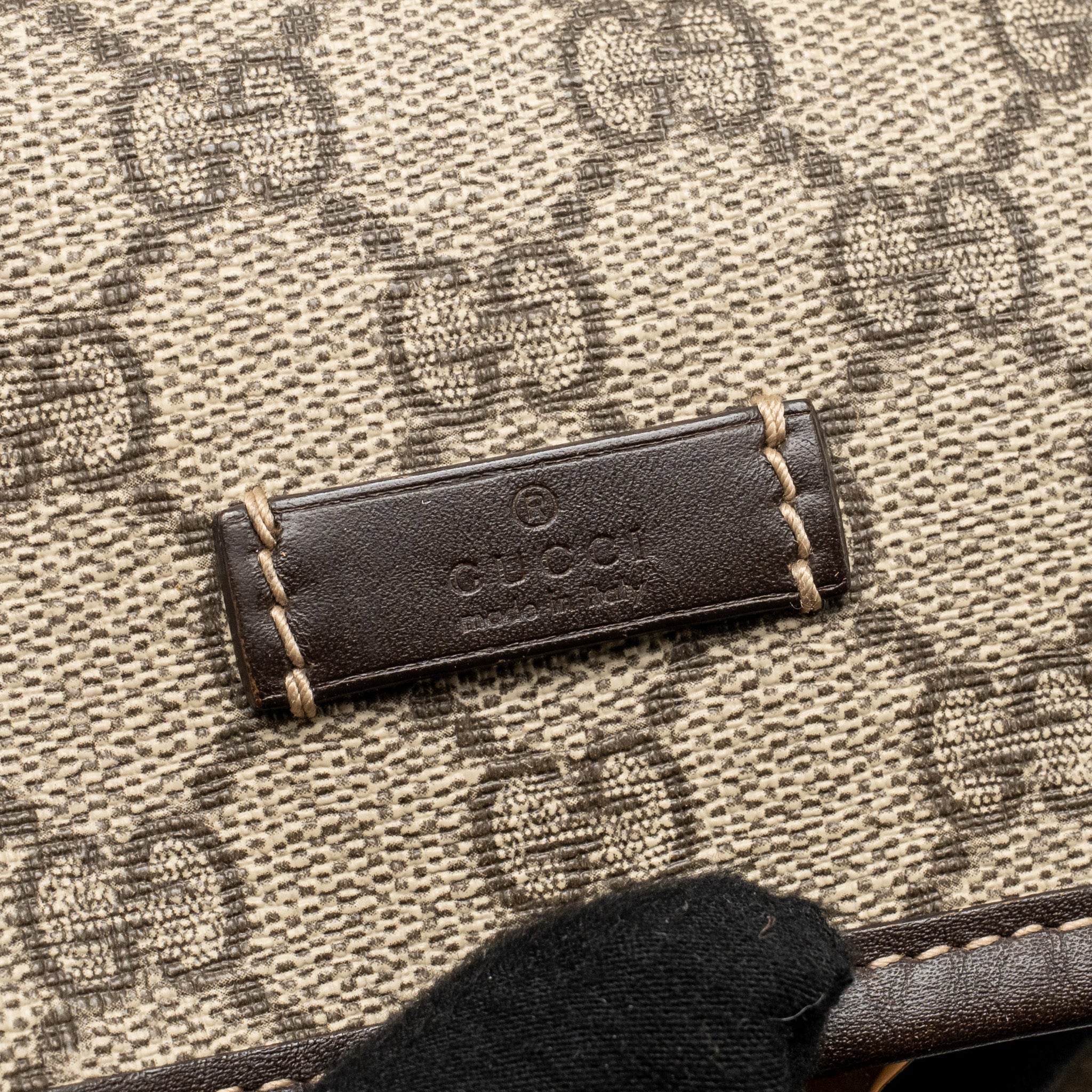 GUCCI SINGLE BUCKLE BACKPACK GG SUPREME CANVAS BROWN SHW - Image 16