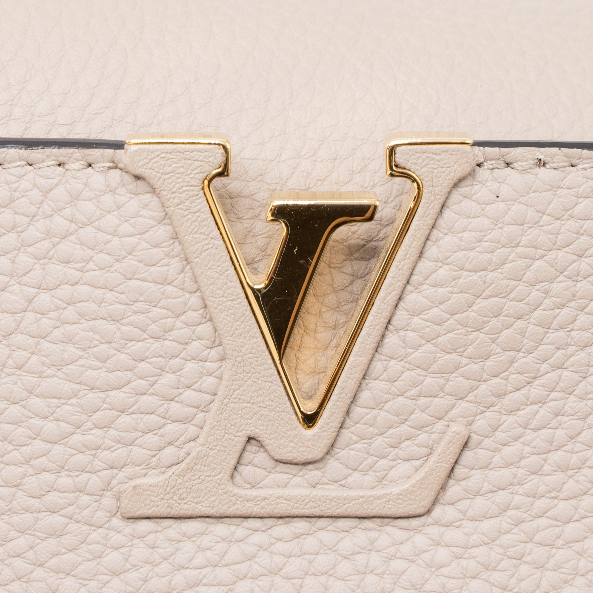 LOUIS VUITTON CAPUCINES BB TAURILLON GALET GHW - Image 7