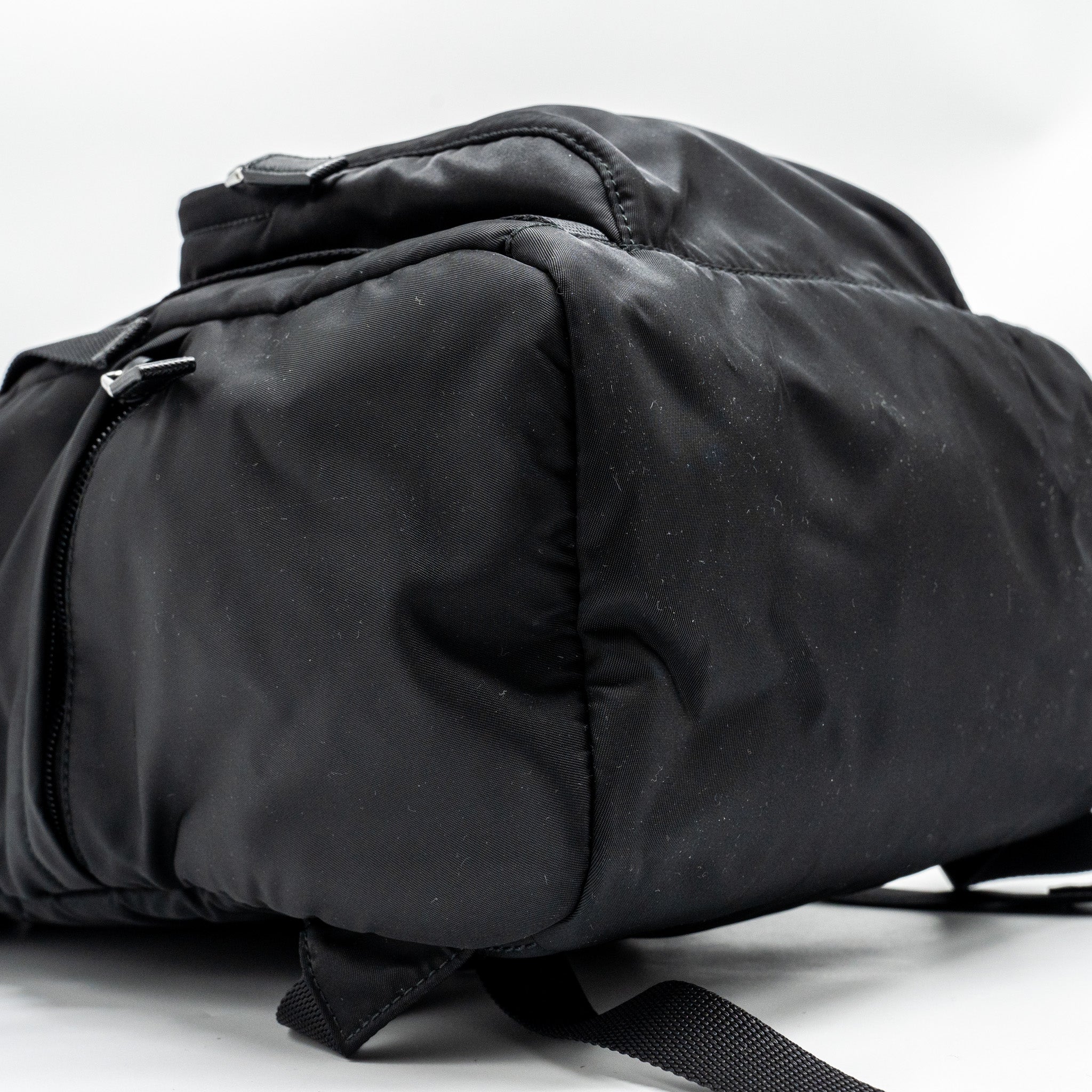 PRADA BACKPACK RE-NYLON/SAFFIANO BLACK SHW - Image 6