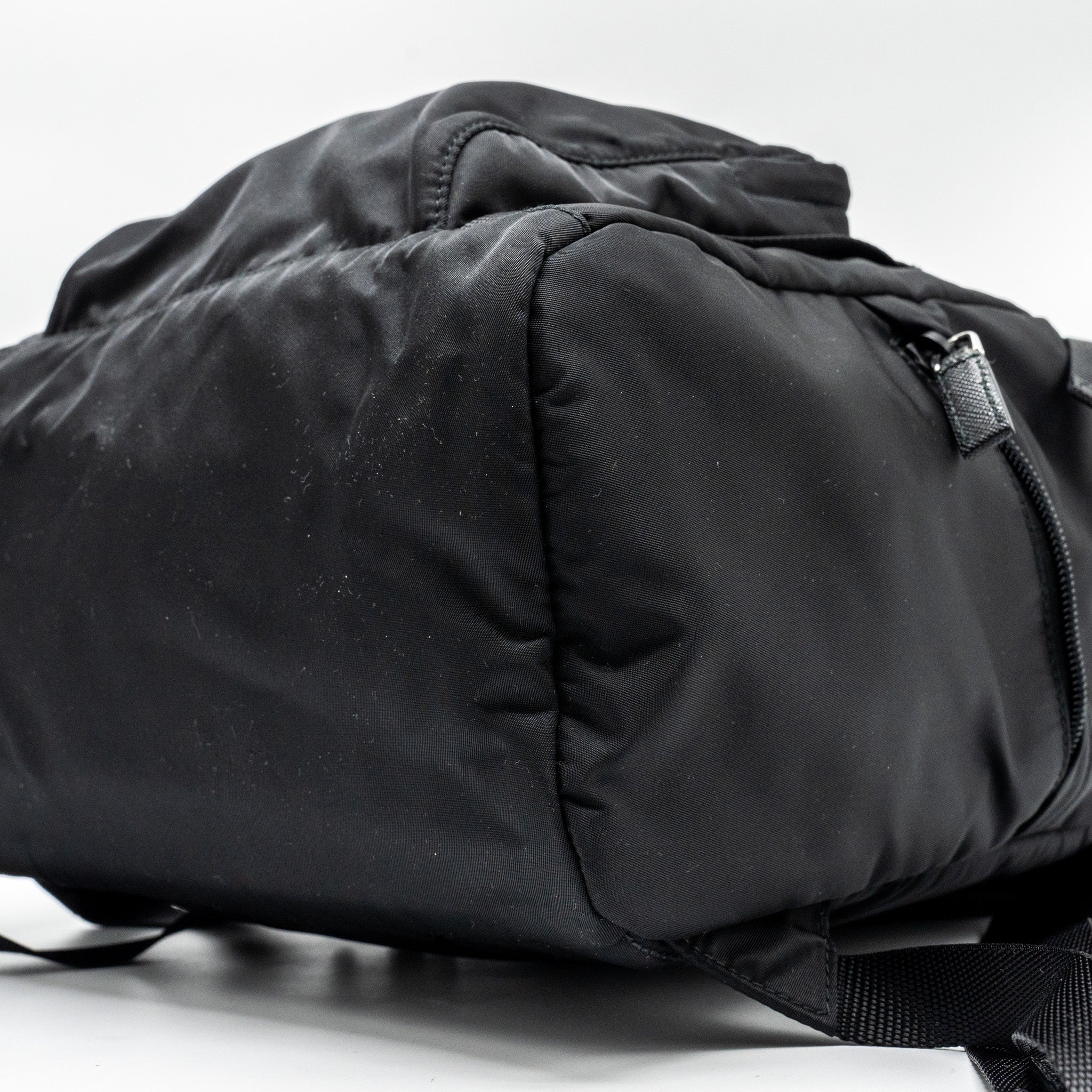 PRADA BACKPACK RE-NYLON/SAFFIANO BLACK SHW - Image 7