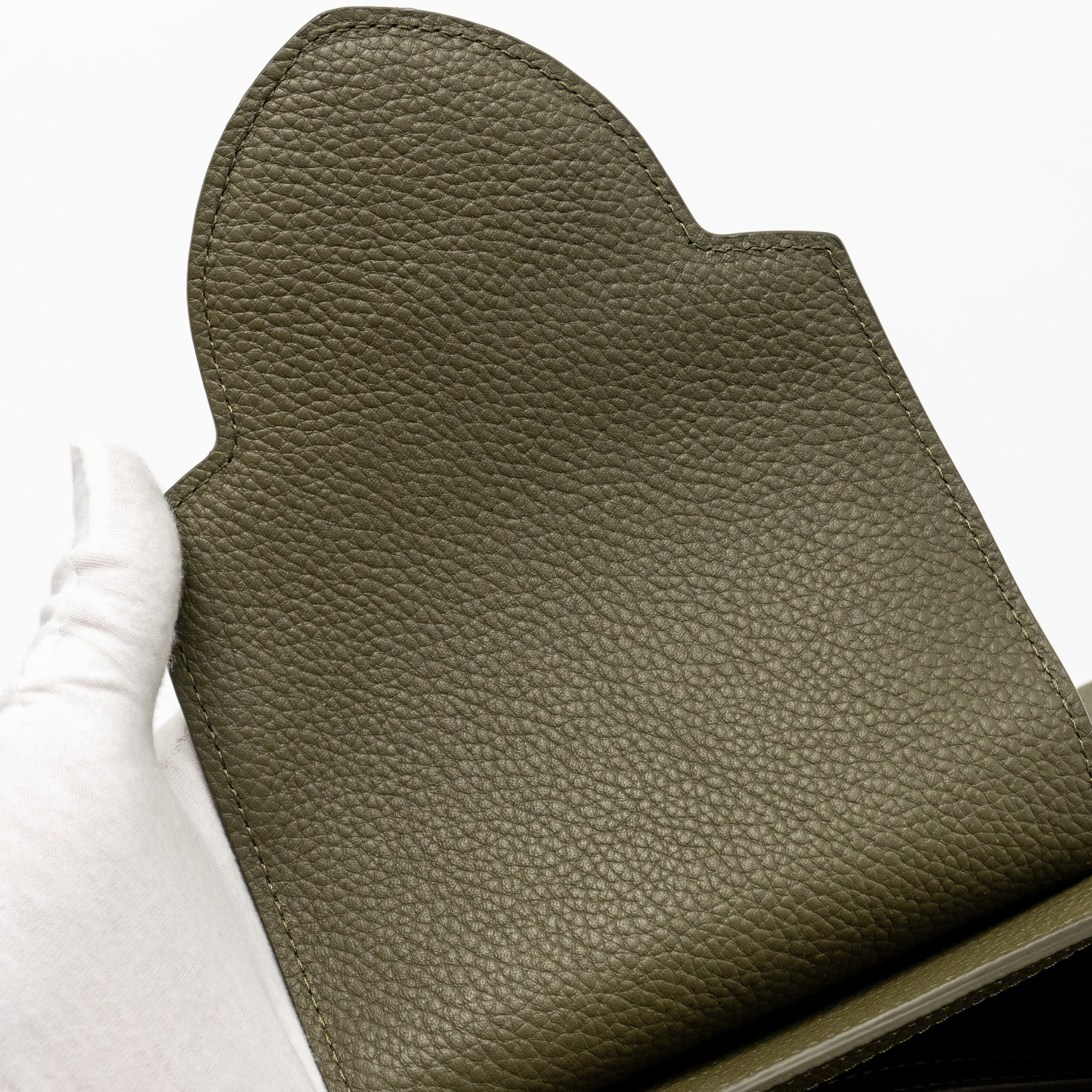 LOUIS VUITTON CAPUCINES MM CALFSKIN / PYTHON HANDLE MULTICOLOR OLIVE GREEEN / NATURAL SHW - Image 14