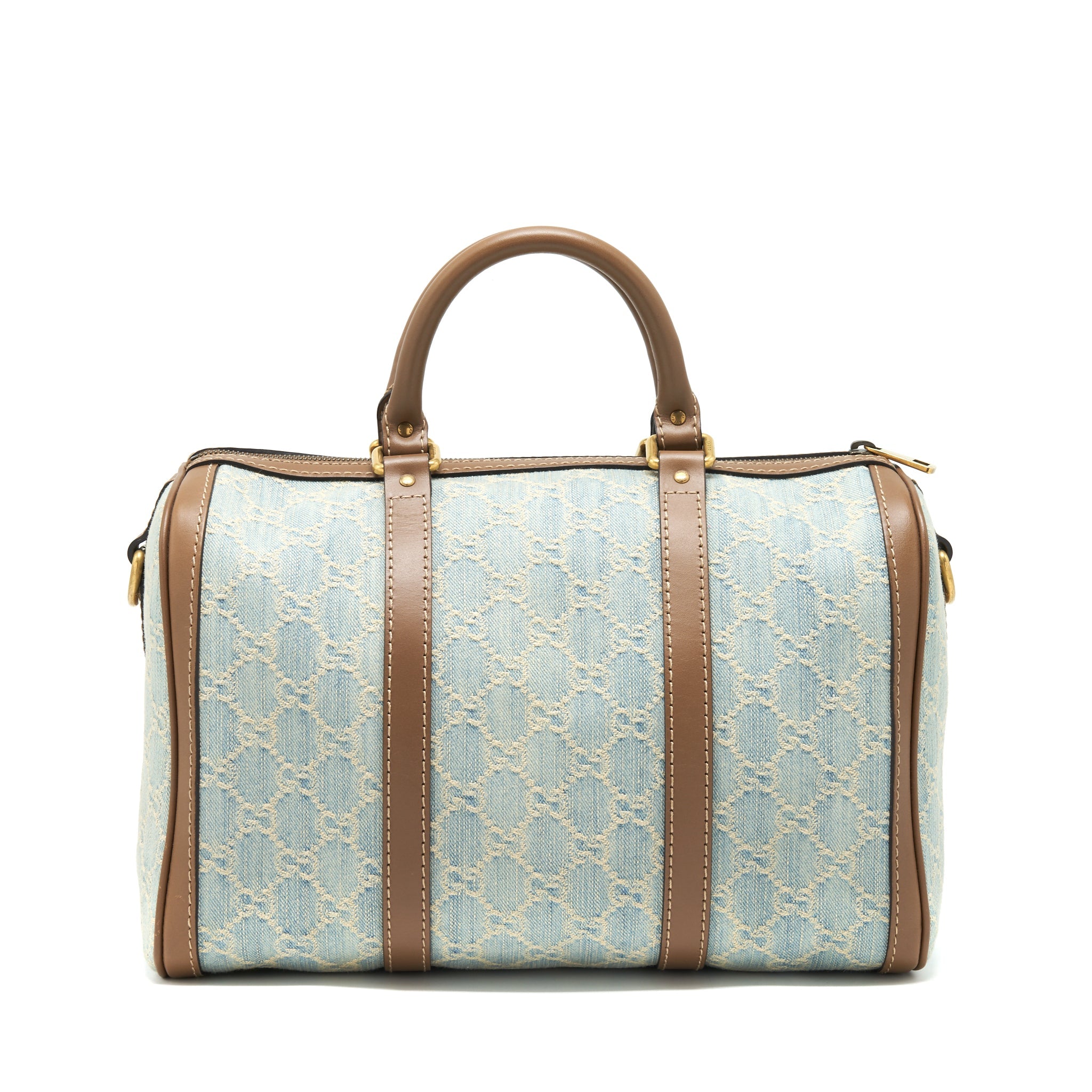 GUCCI GG DENIM BOSTON BAG WITH CROSS BODY STRAP - Image 2