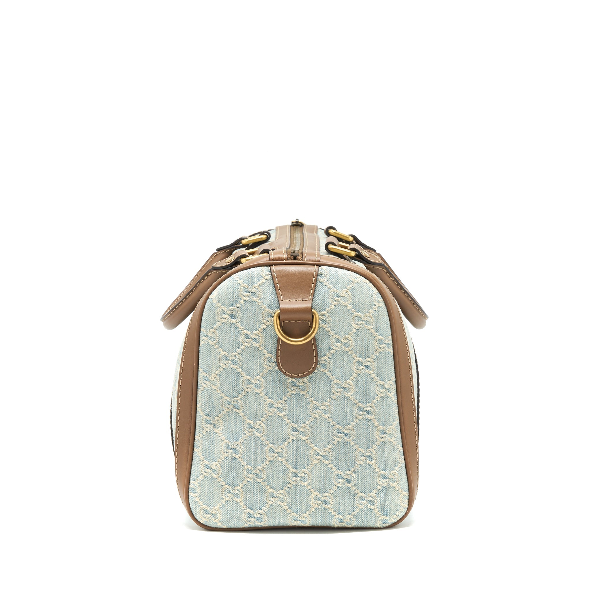 GUCCI GG DENIM BOSTON BAG WITH CROSS BODY STRAP - Image 4
