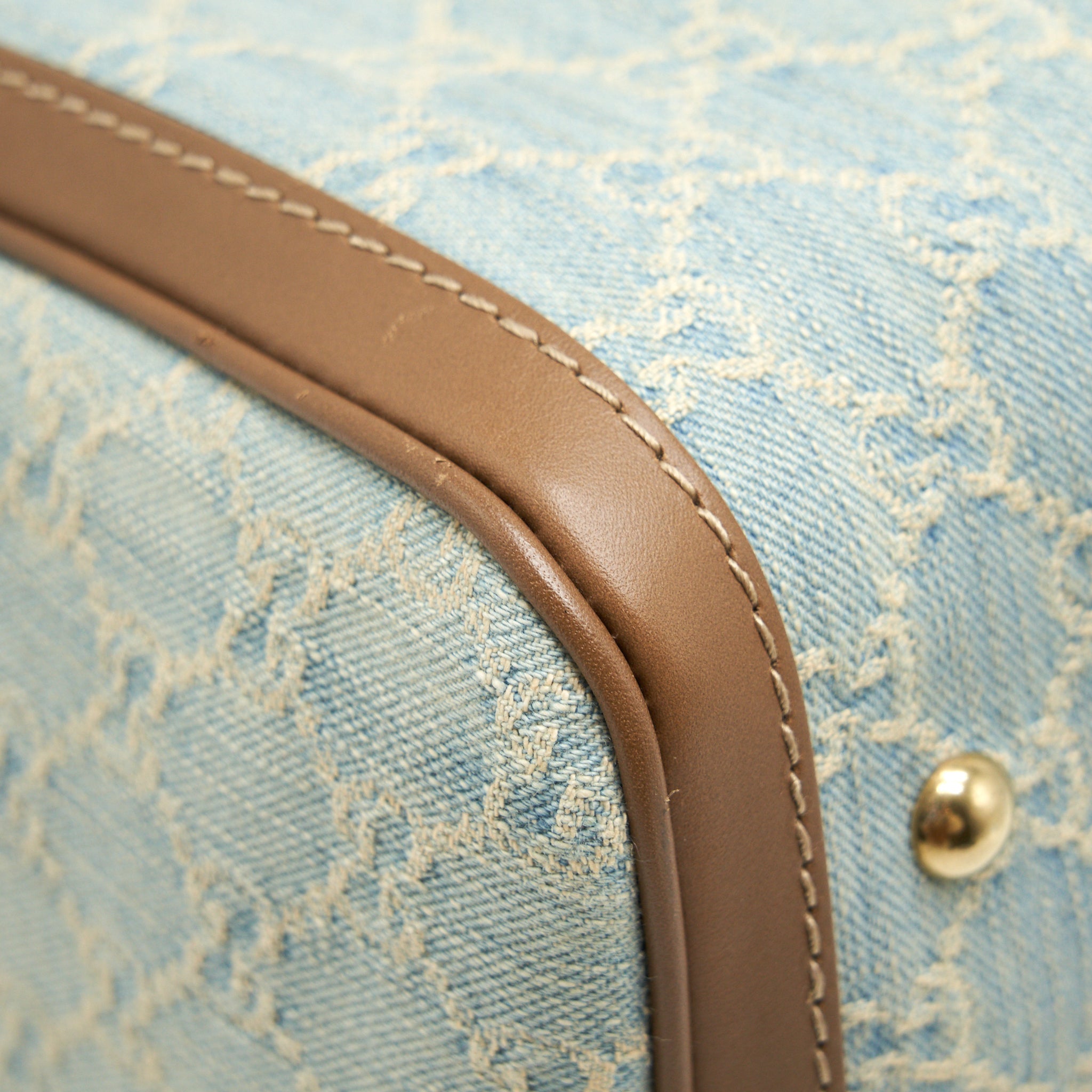 GUCCI GG DENIM BOSTON BAG WITH CROSS BODY STRAP - Image 10