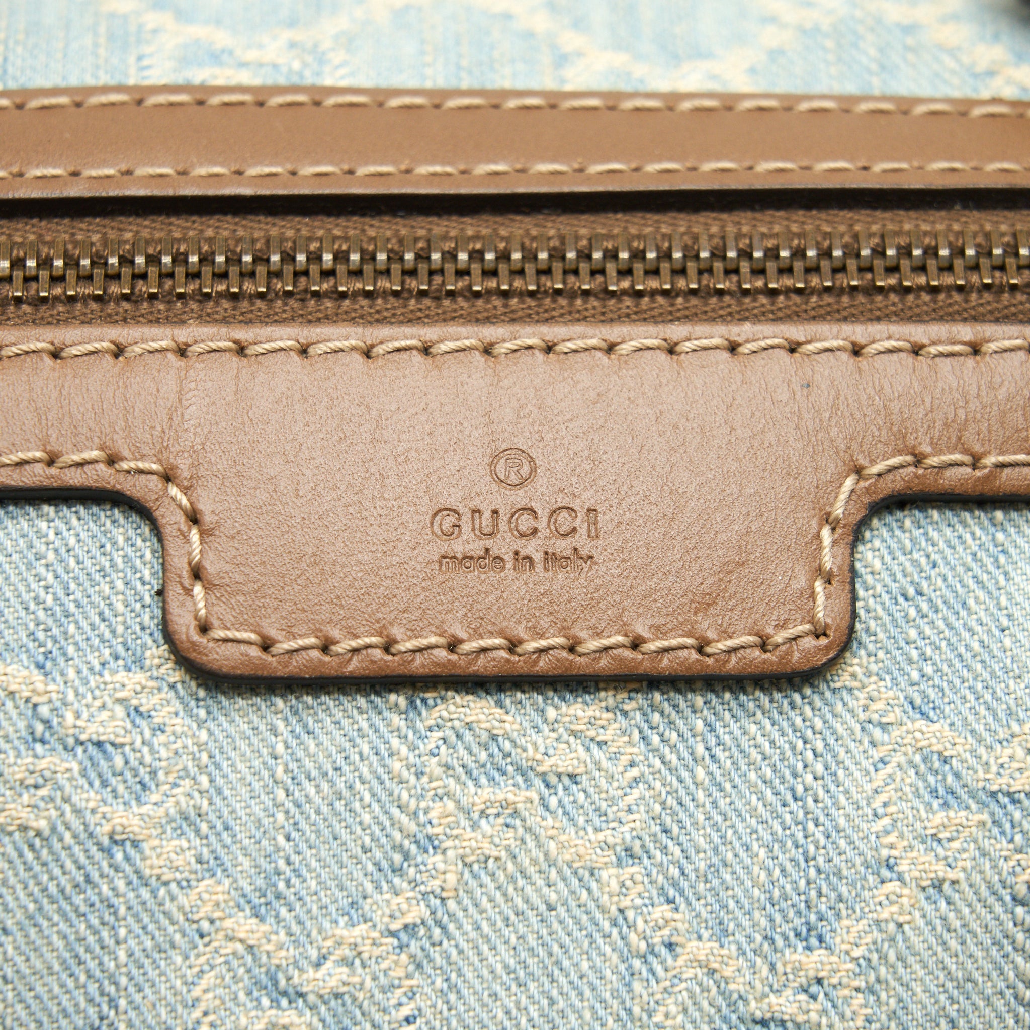 GUCCI GG DENIM BOSTON BAG WITH CROSS BODY STRAP - Image 14