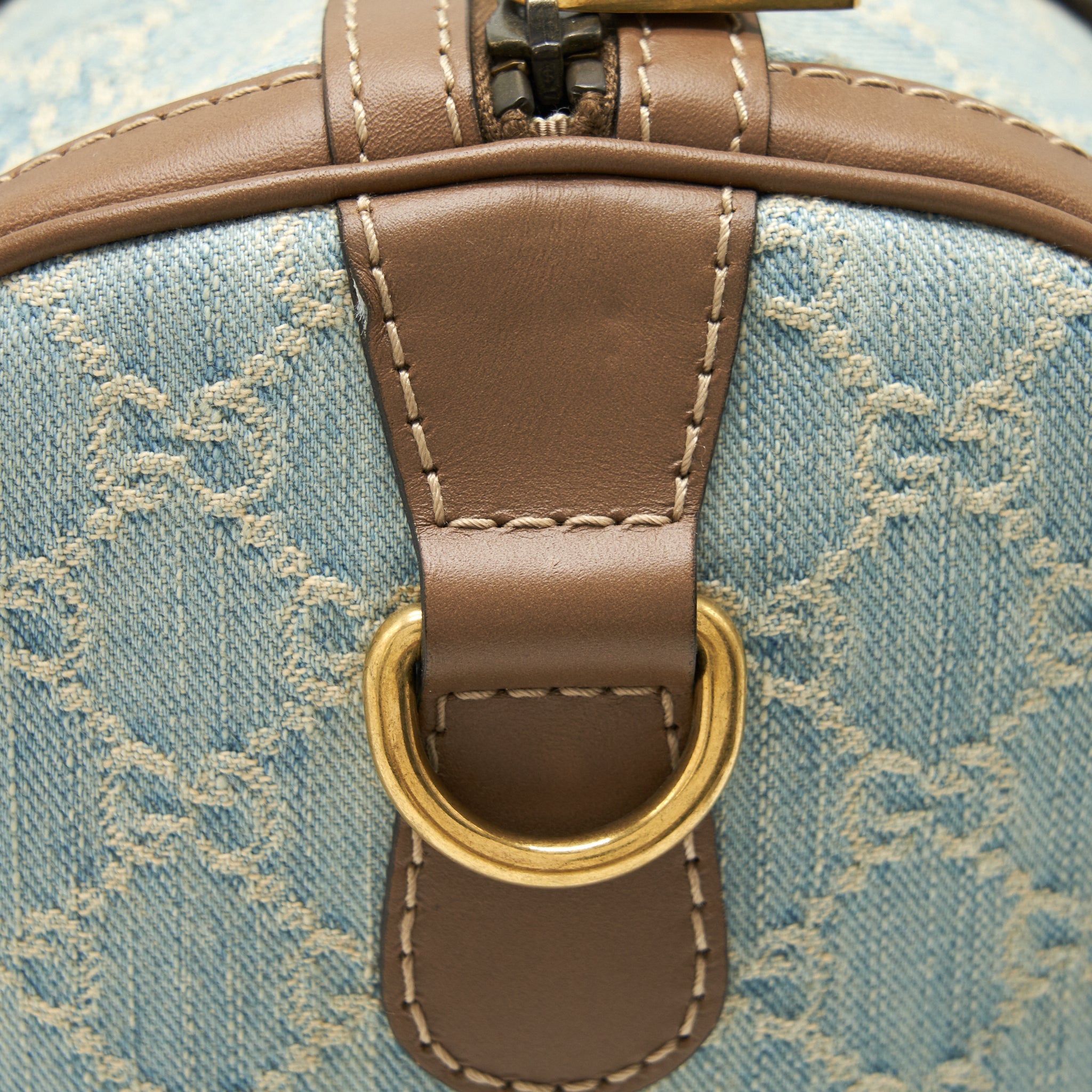 GUCCI GG DENIM BOSTON BAG WITH CROSS BODY STRAP - Image 7