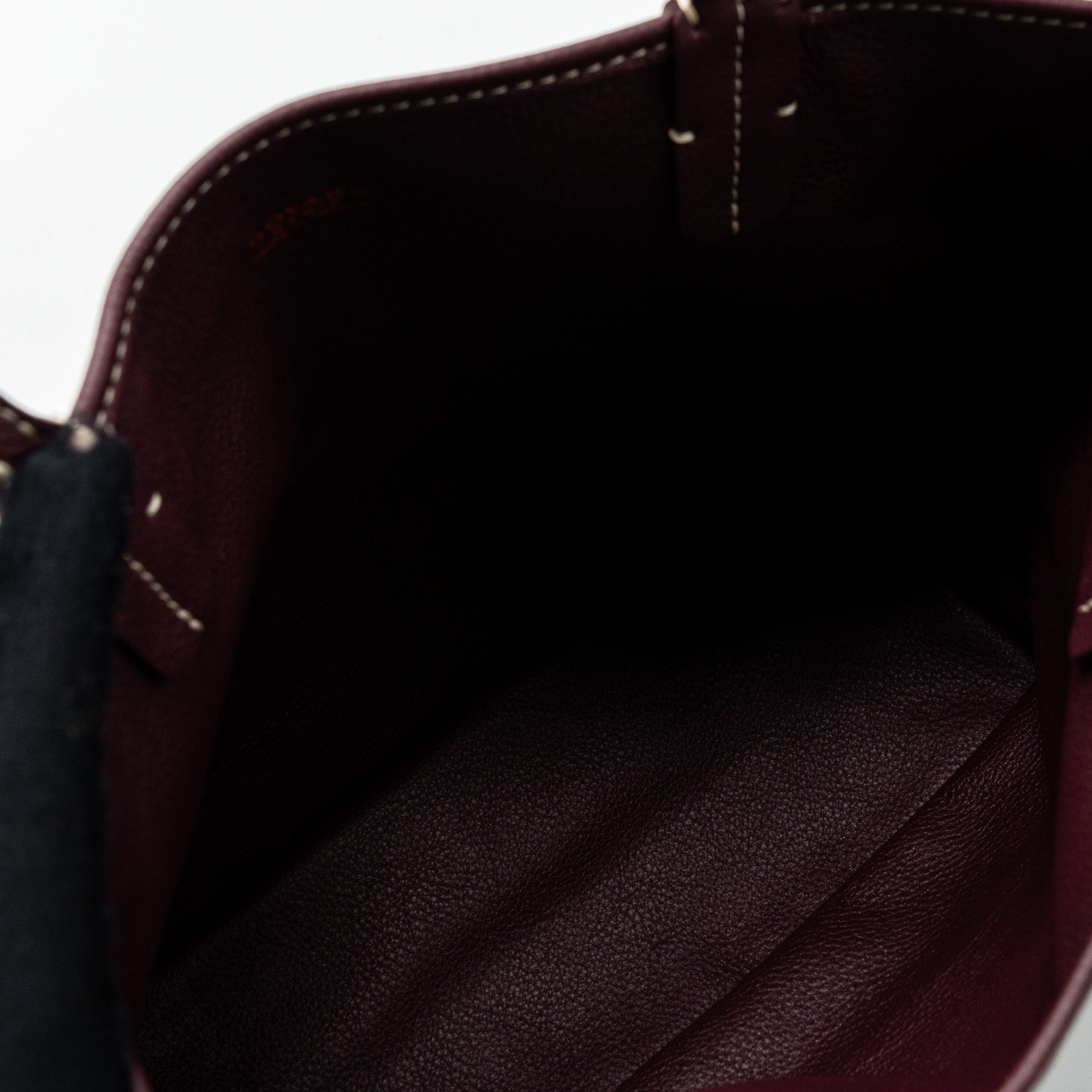 GOYARD MINI ANJOU MINI BAG CANVAS/ CALFSKIN BURGUNDY SHW - Image 9