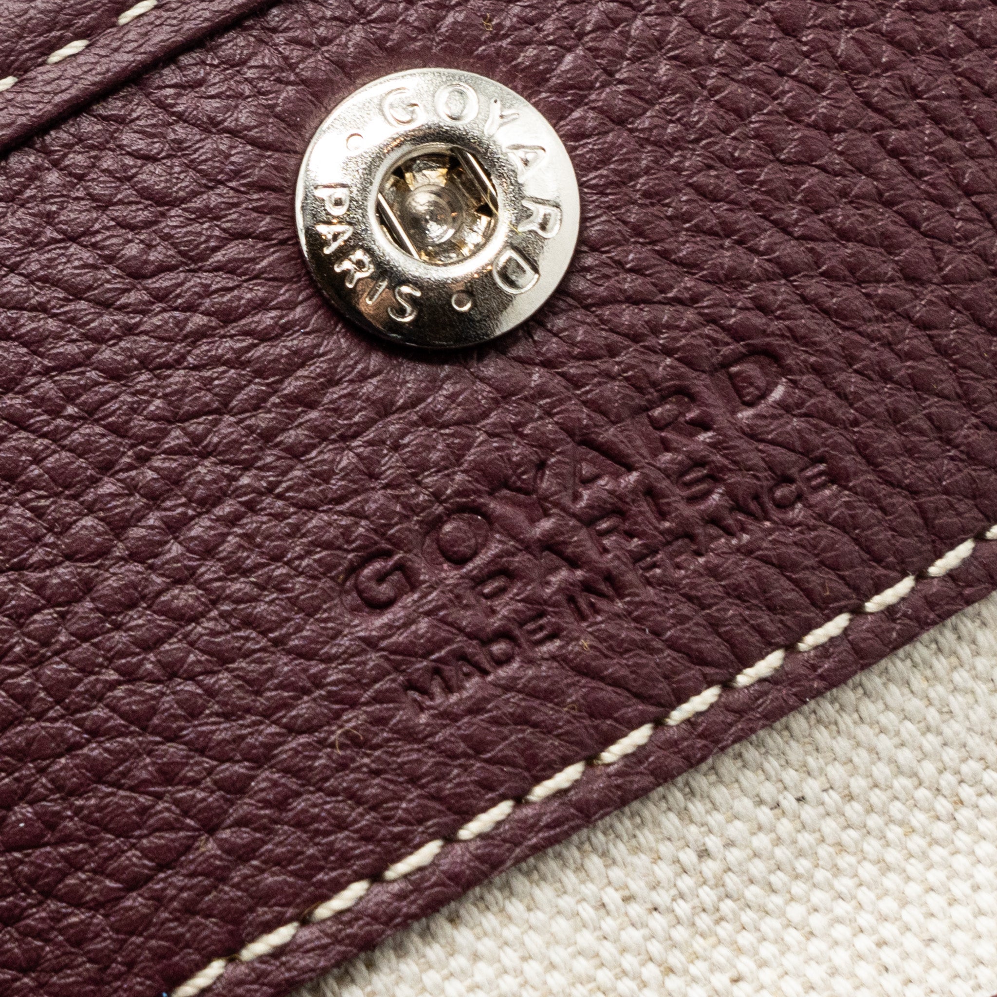 GOYARD MINI ANJOU MINI BAG CANVAS/ CALFSKIN BURGUNDY SHW - Image 12