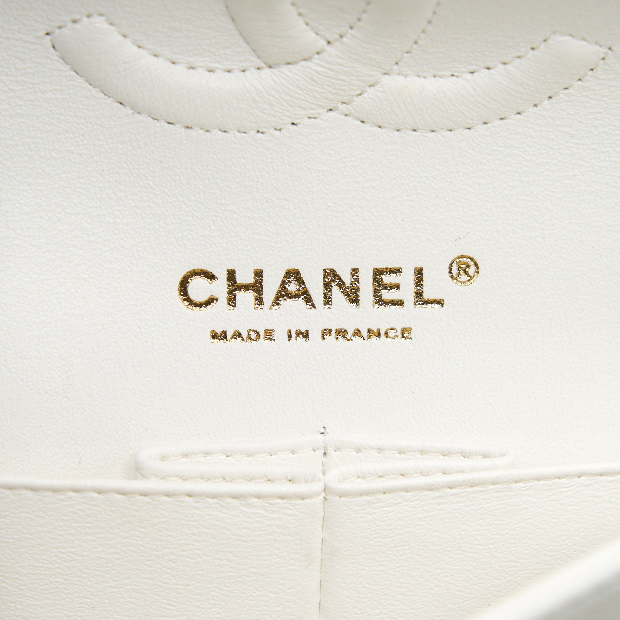 CHANEL MEDIUM CLASSIC DOUBLE FLAP BAG CAVIAR WHITE WITH LGHW - Image 12