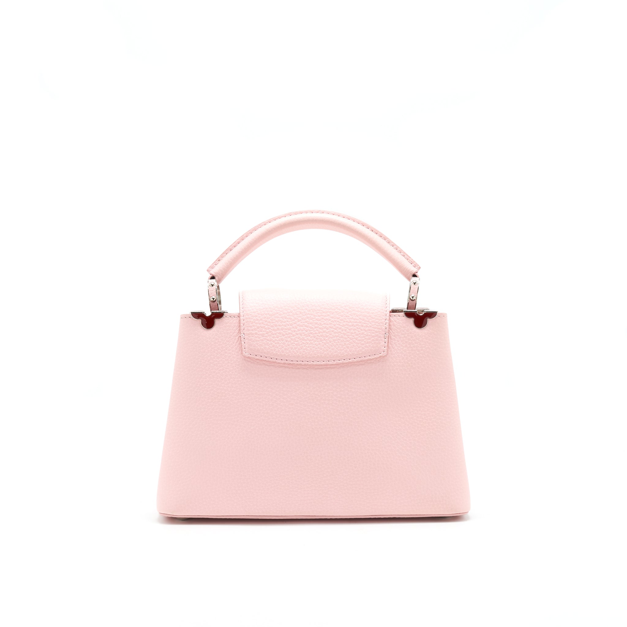 LOUIS VUITTON CAPUCINES BB IN PINK WITH RED FLORAL PATTERN - Image 2