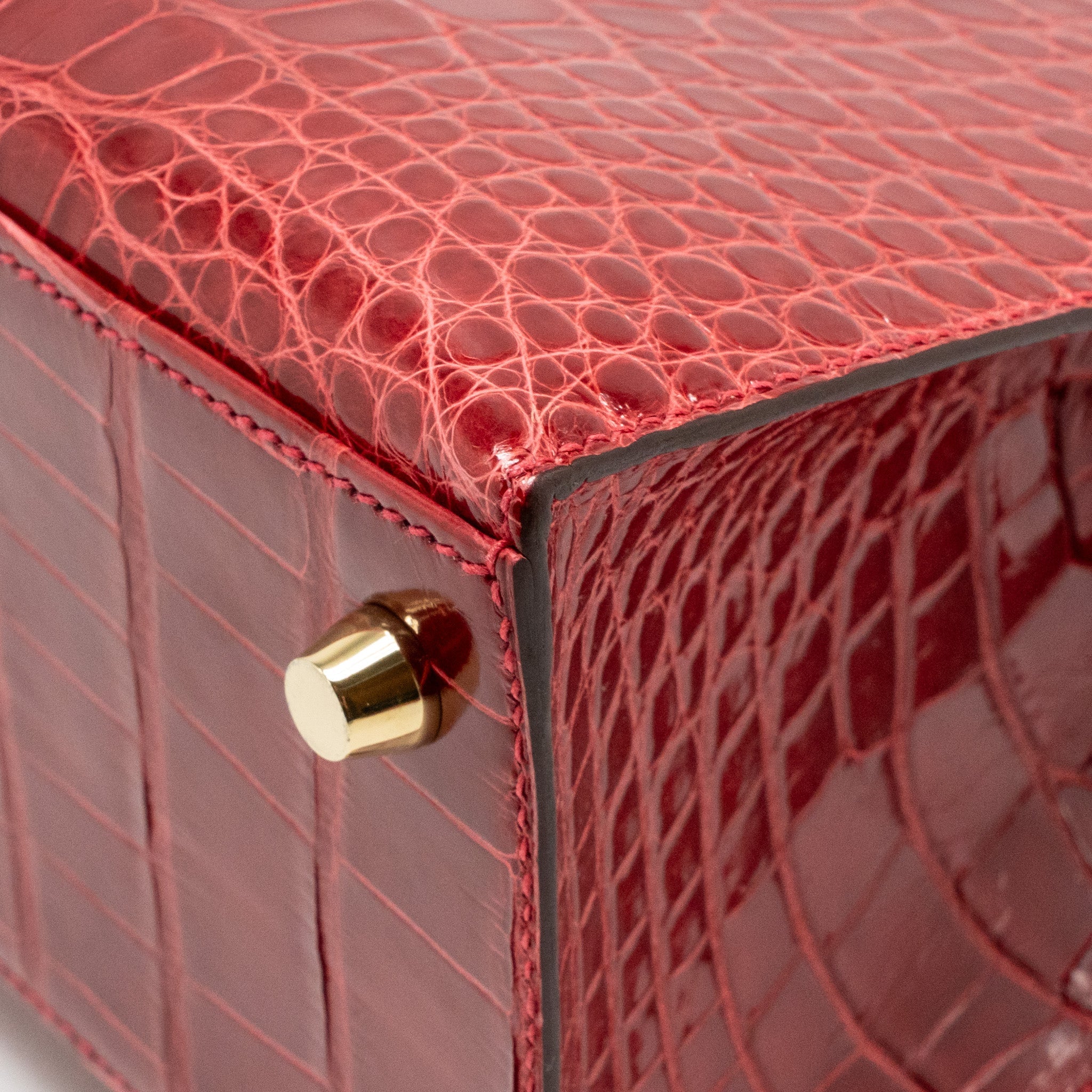 HERMES KELLY 25 CROCODILE POROUS BRAISE GHW - Image 12