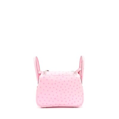 Alternative view of HERMES MINI LINDY OSTRICH L4 ROSE BUBBLEGUM SHW