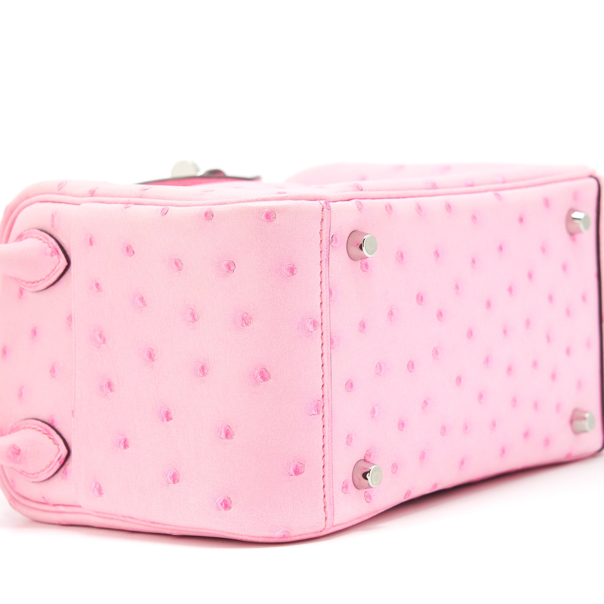 HERMES MINI LINDY OSTRICH L4 ROSE BUBBLEGUM SHW - Image 8