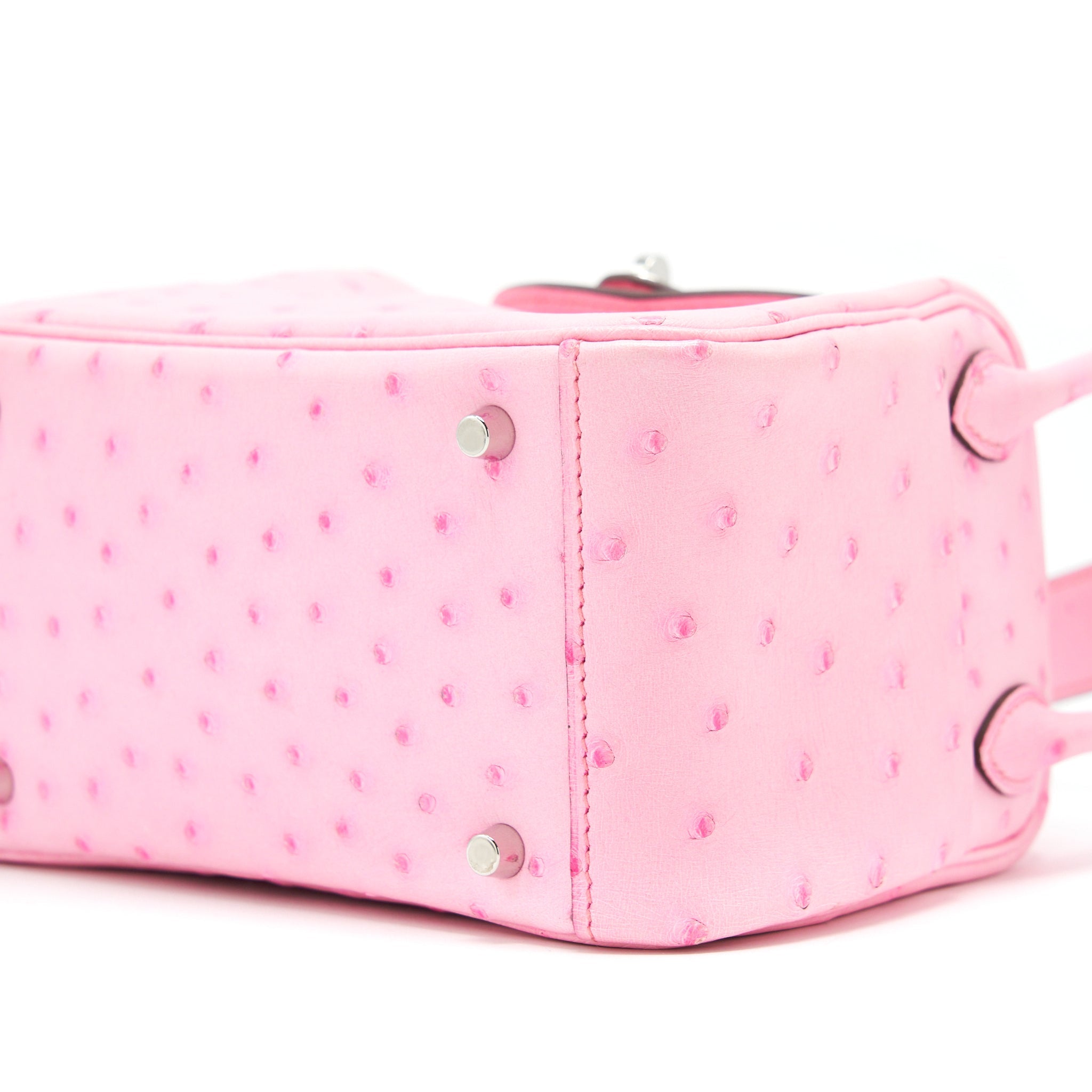 HERMES MINI LINDY OSTRICH L4 ROSE BUBBLEGUM SHW - Image 9
