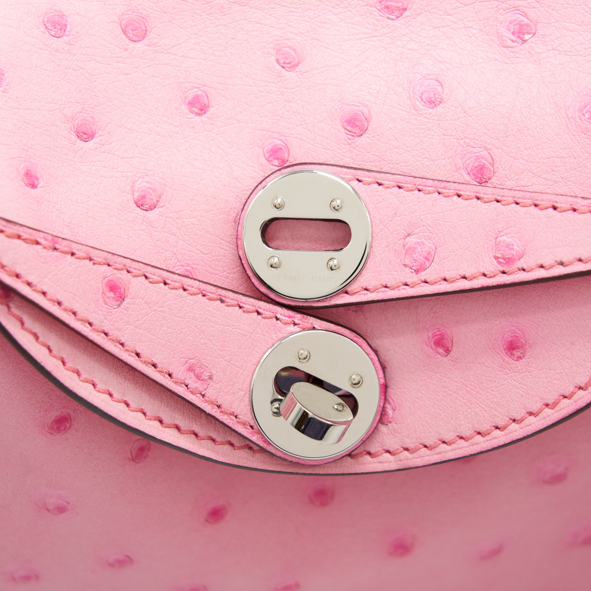 HERMES MINI LINDY OSTRICH L4 ROSE BUBBLEGUM SHW - Image 7