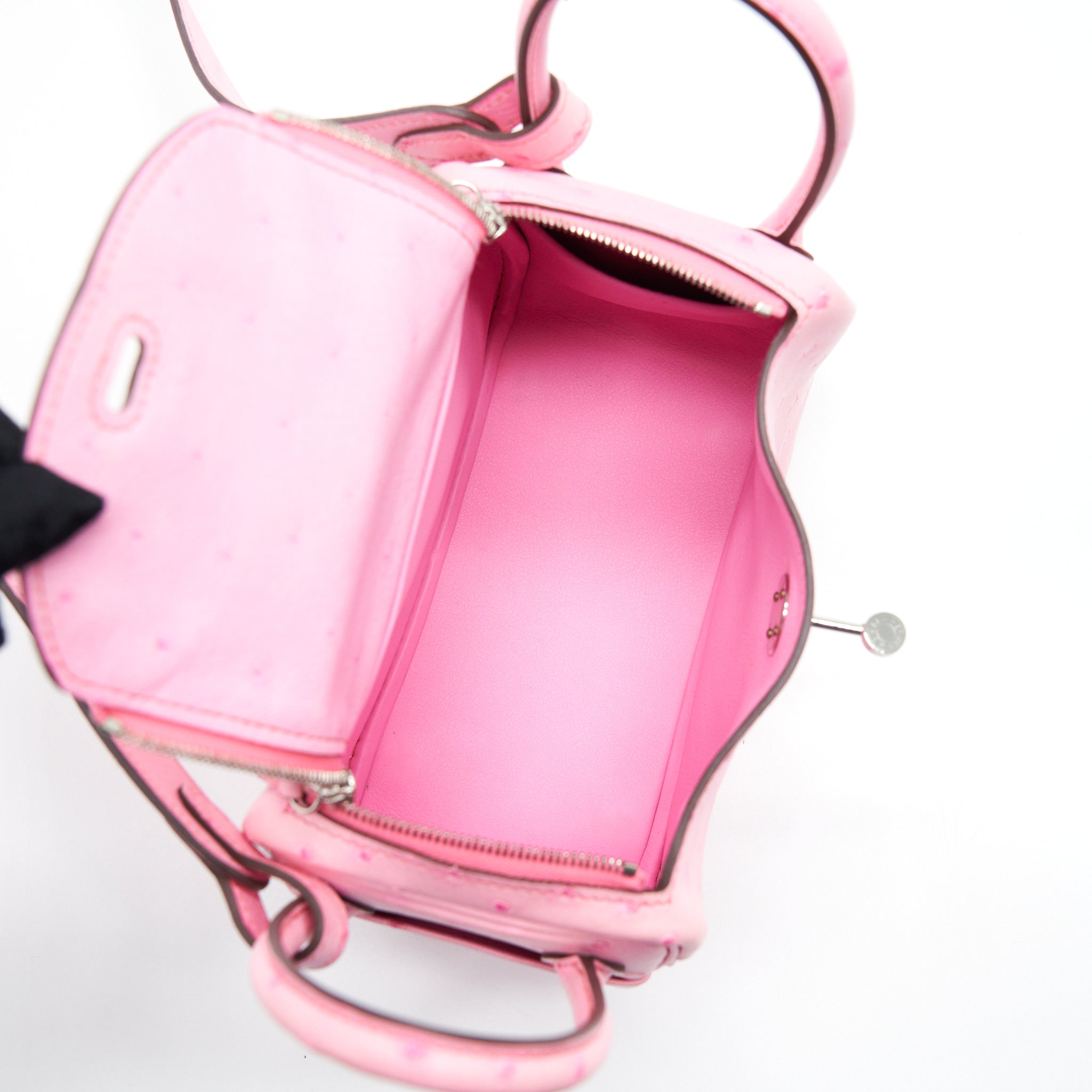 HERMES MINI LINDY OSTRICH L4 ROSE BUBBLEGUM SHW - Image 6