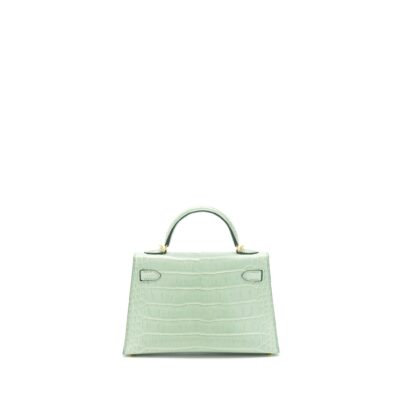 Alternative view of HERMES MINI KELLY 20CM ALLIGATOR MATT 6U VERT D’EAU GHW