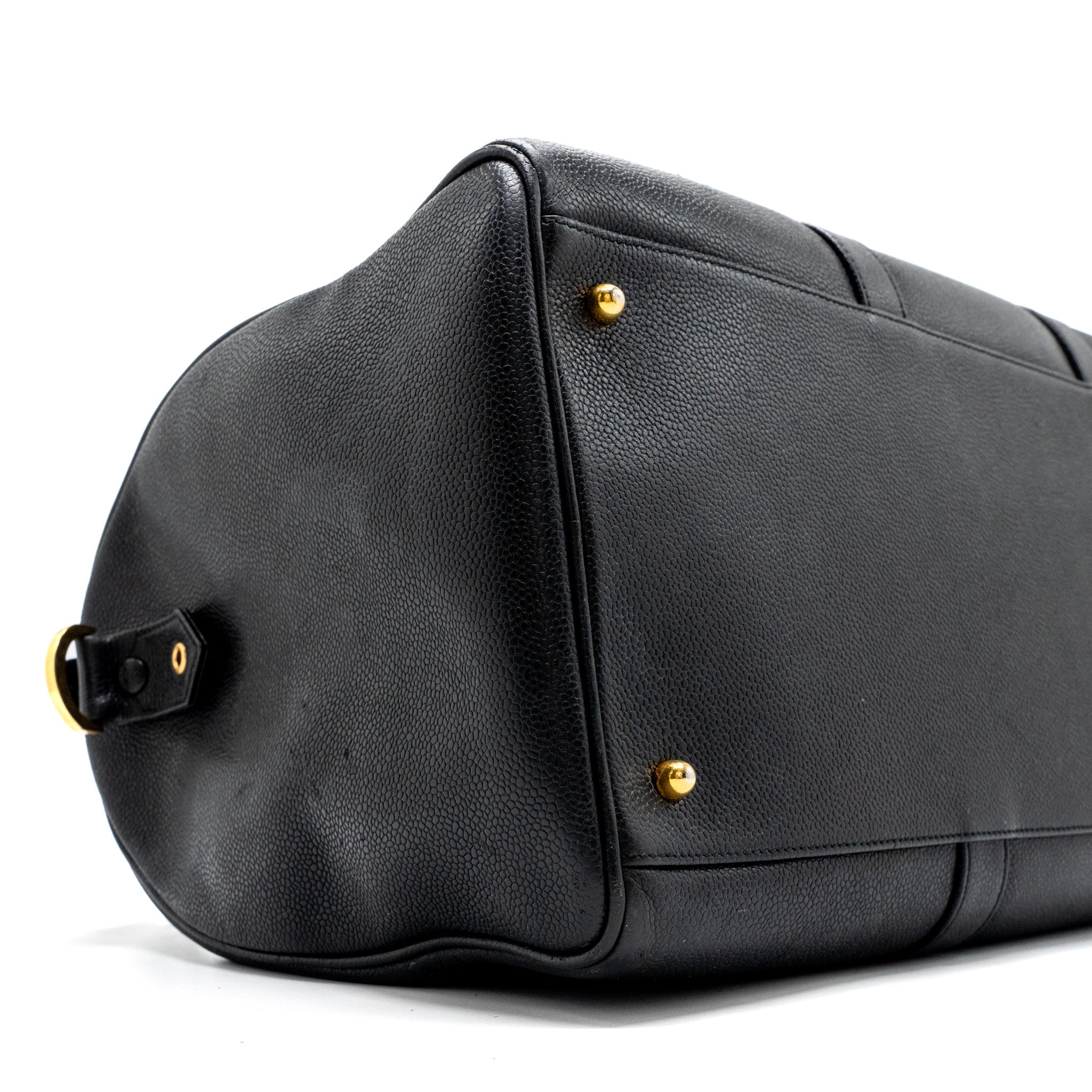 CHANEL VINTAGE TRAVEL BAG CAVIAR BLACK GHW - Image 6