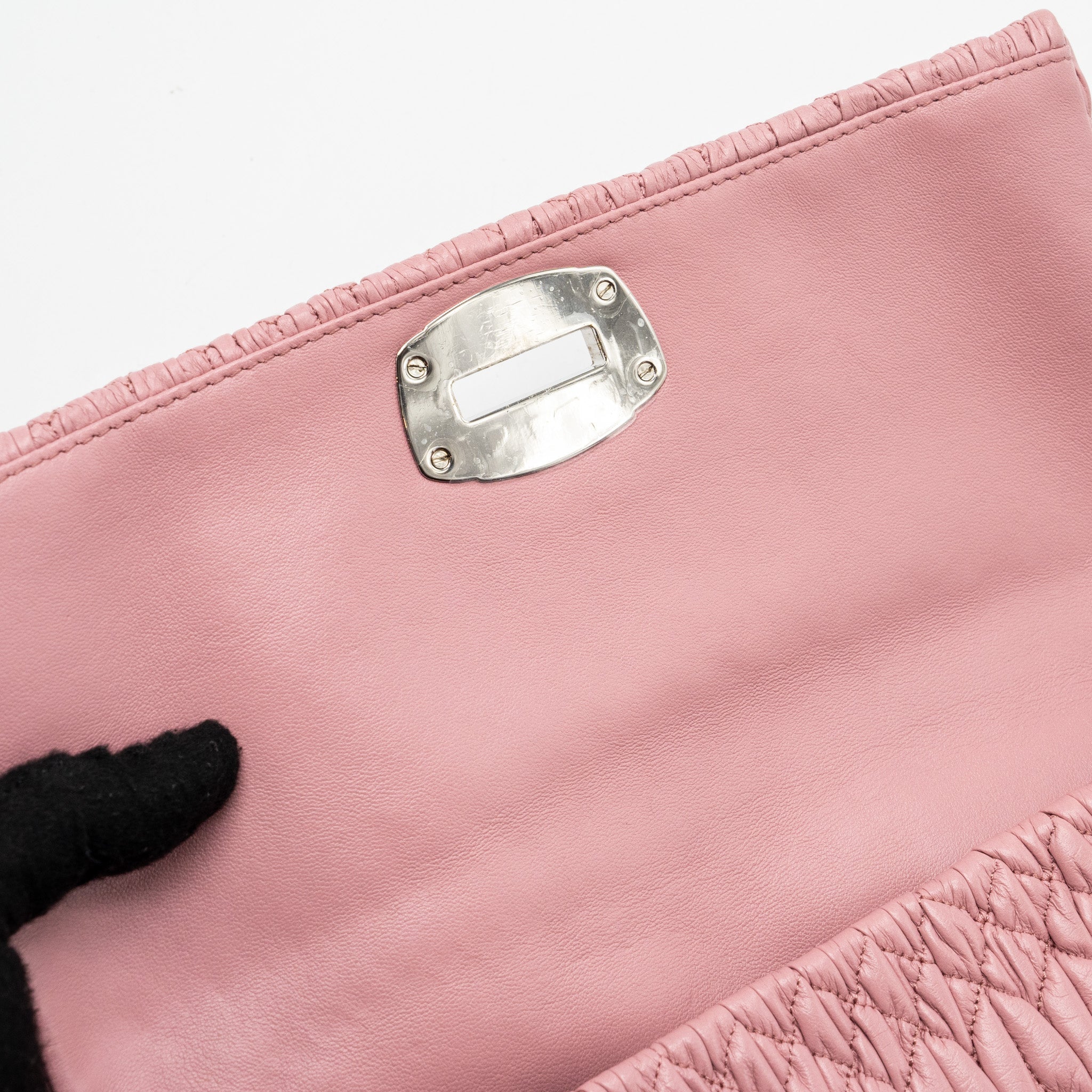 MIU MIU CRYSTAL SHOULDER BAG LAMBSKIN PINK SHW - Image 10