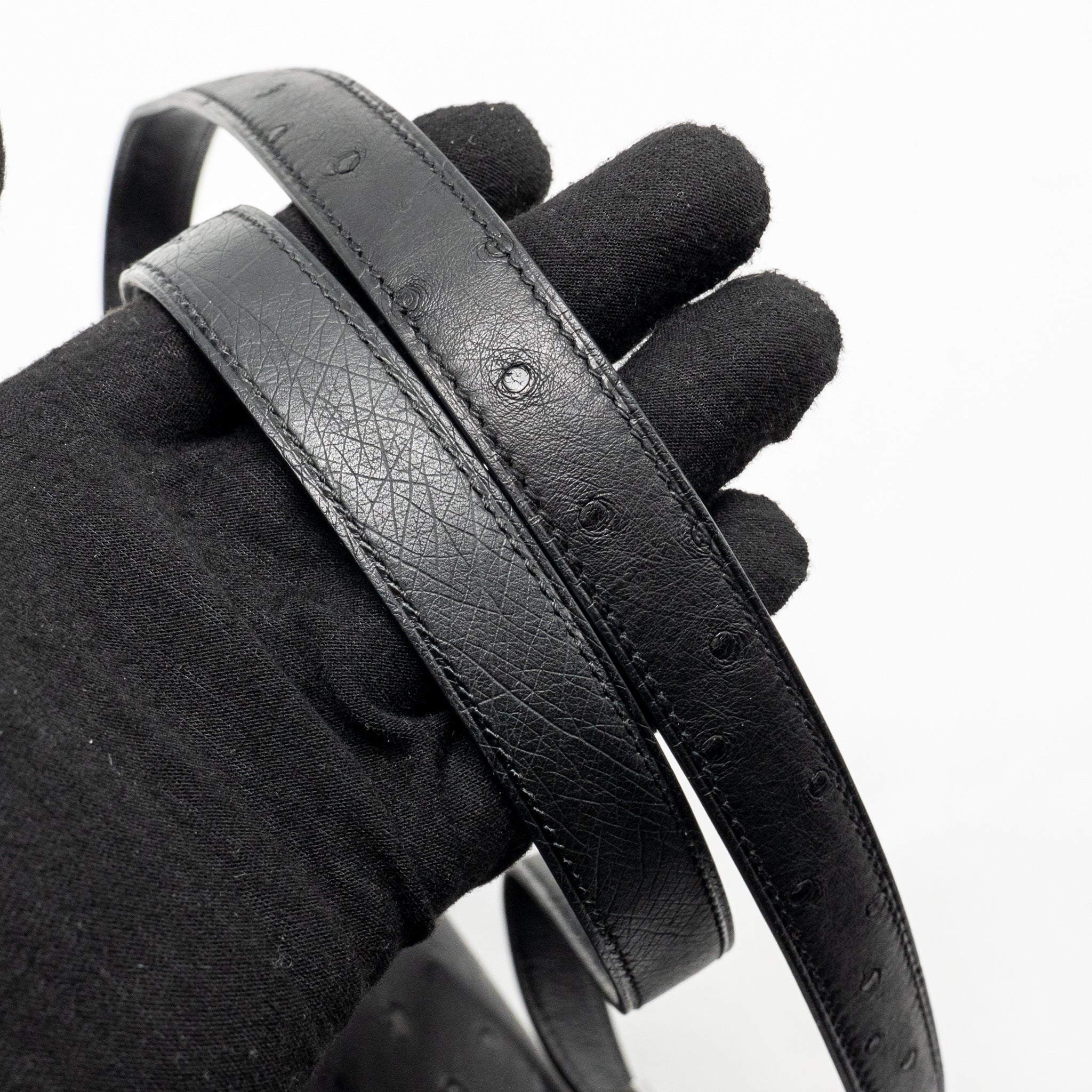 HERMES CONSTANCE 24 OSTRICH BLACK SHW - Image 20