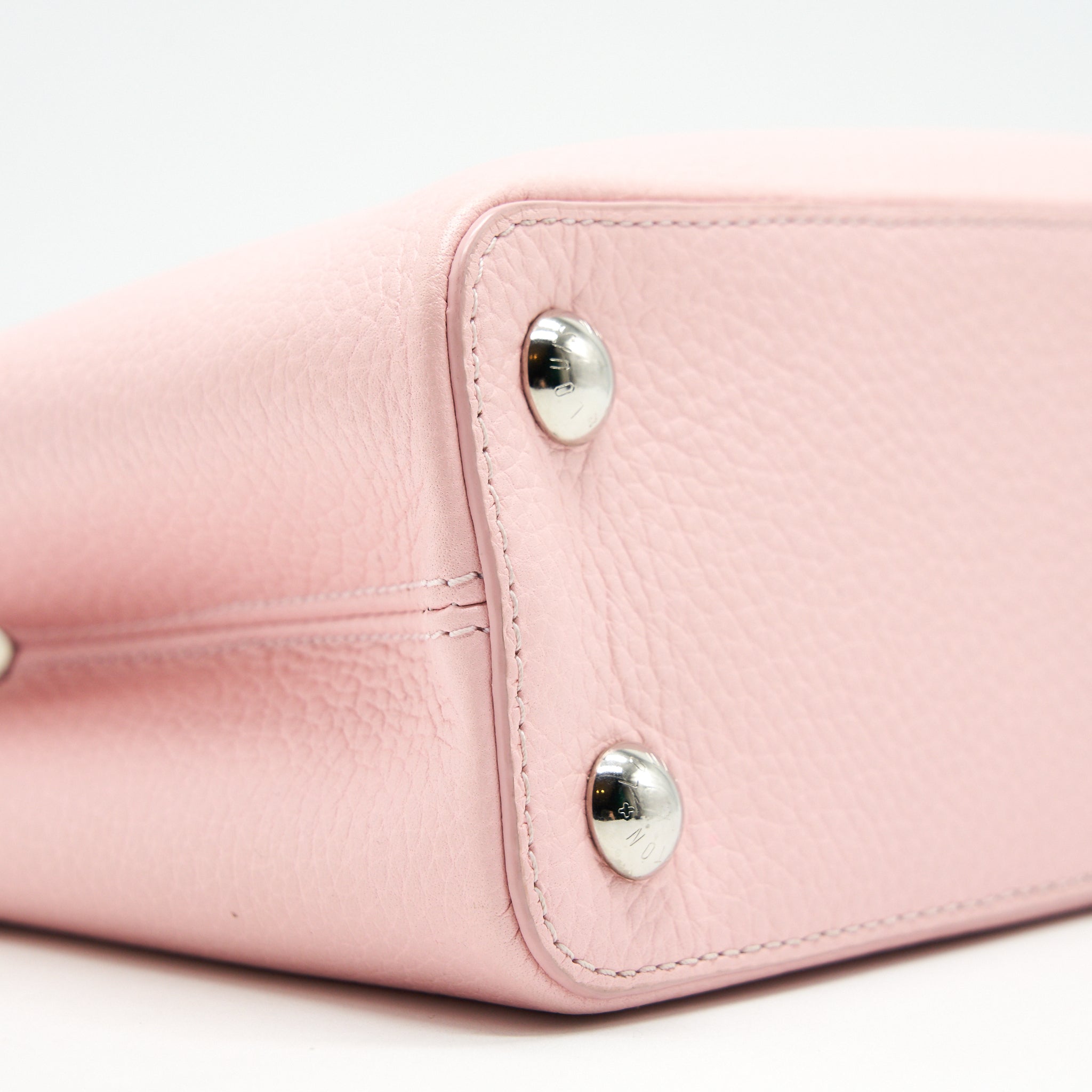 LOUIS VUITTON CAPUCINES BB IN PINK WITH RED FLORAL PATTERN - Image 7