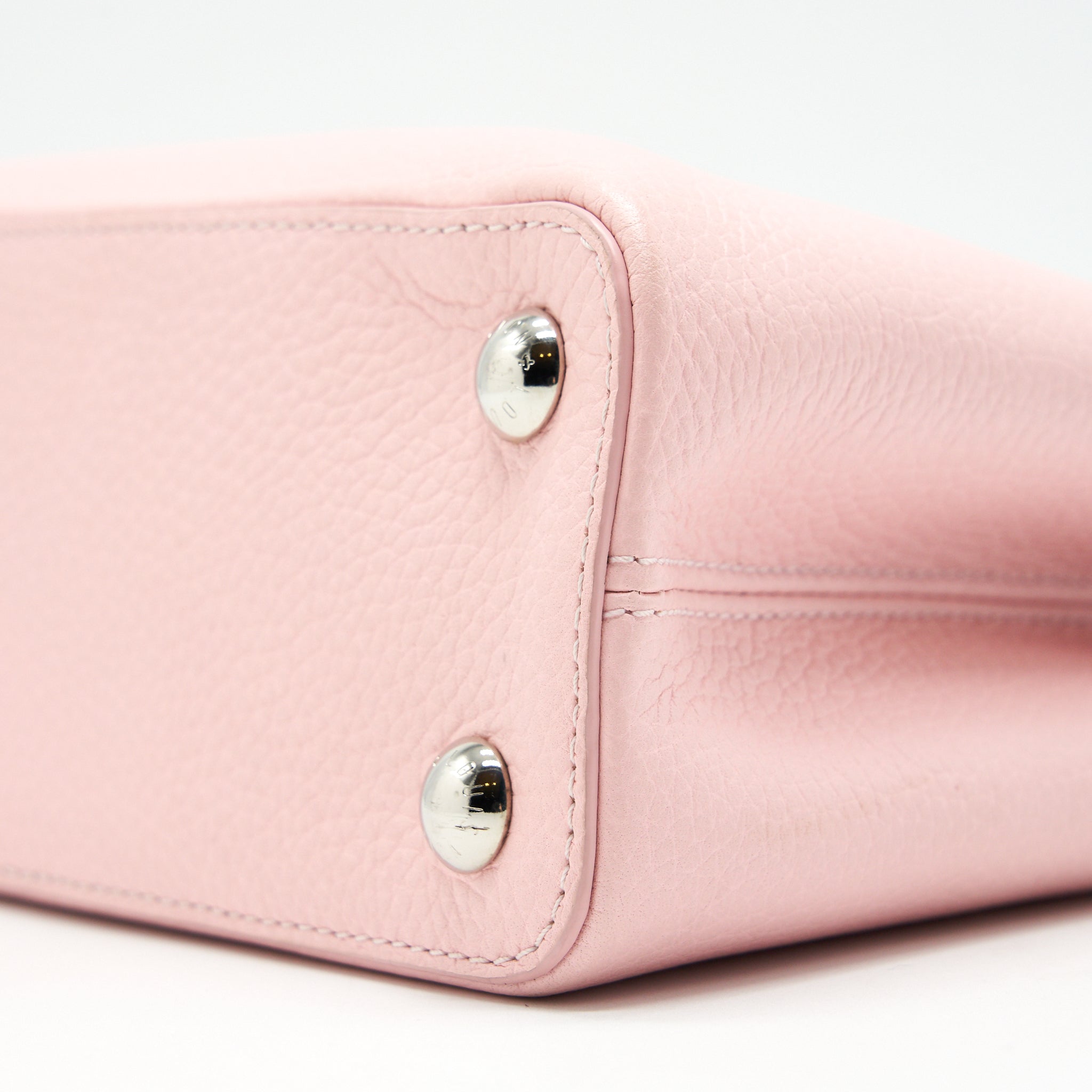 LOUIS VUITTON CAPUCINES BB IN PINK WITH RED FLORAL PATTERN - Image 8