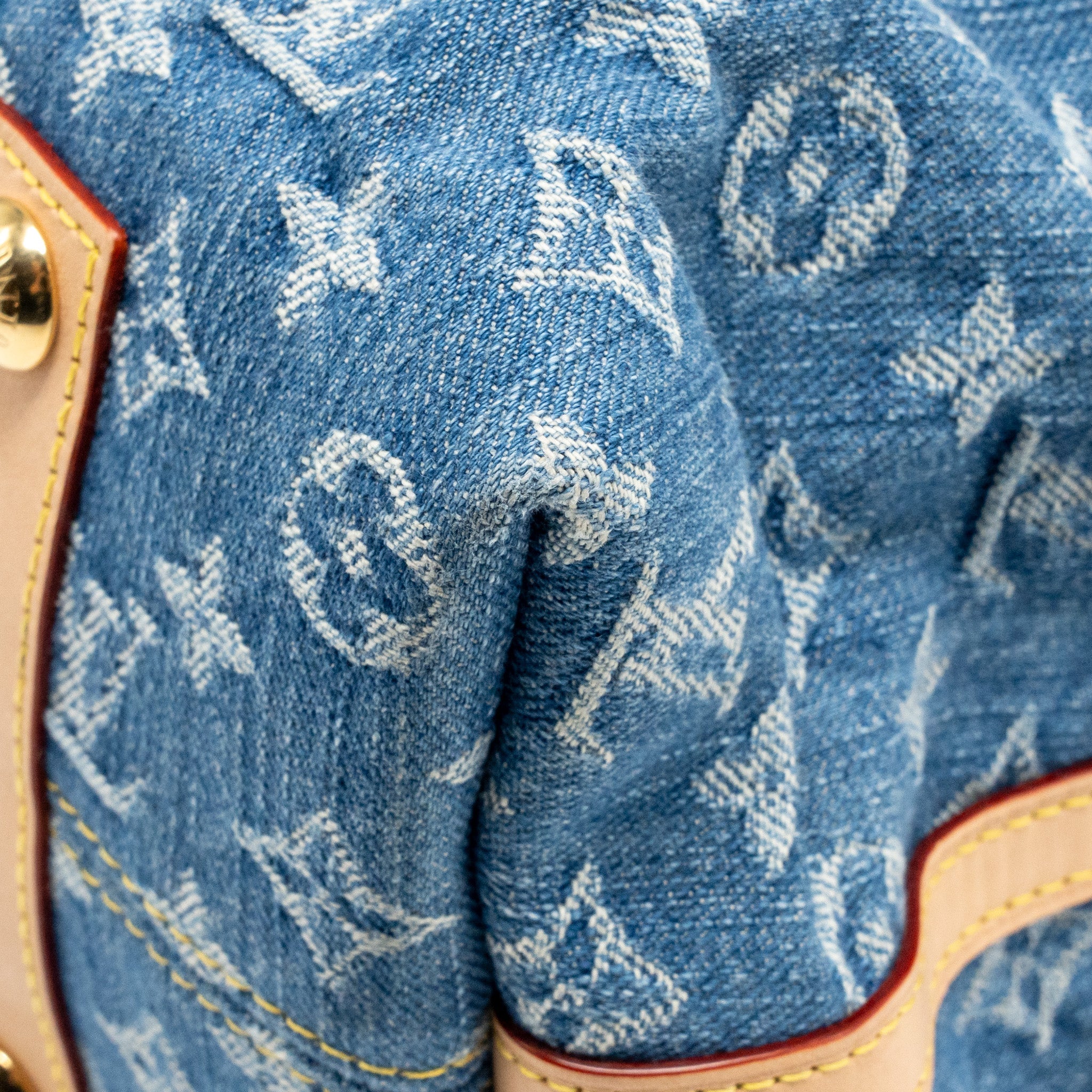LOUIS VUITTON CARRYALL MM MONOGRAM DENIM BLUE GHW - Image 8