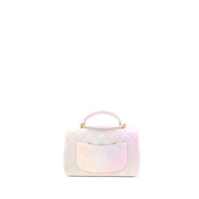 Alternative view of CHANEL TOP HANDLE MINI RECTANGULAR FLAP OMBRÉ MULTICOLOUR LAMBSKIN GHW (MICROCHIP)