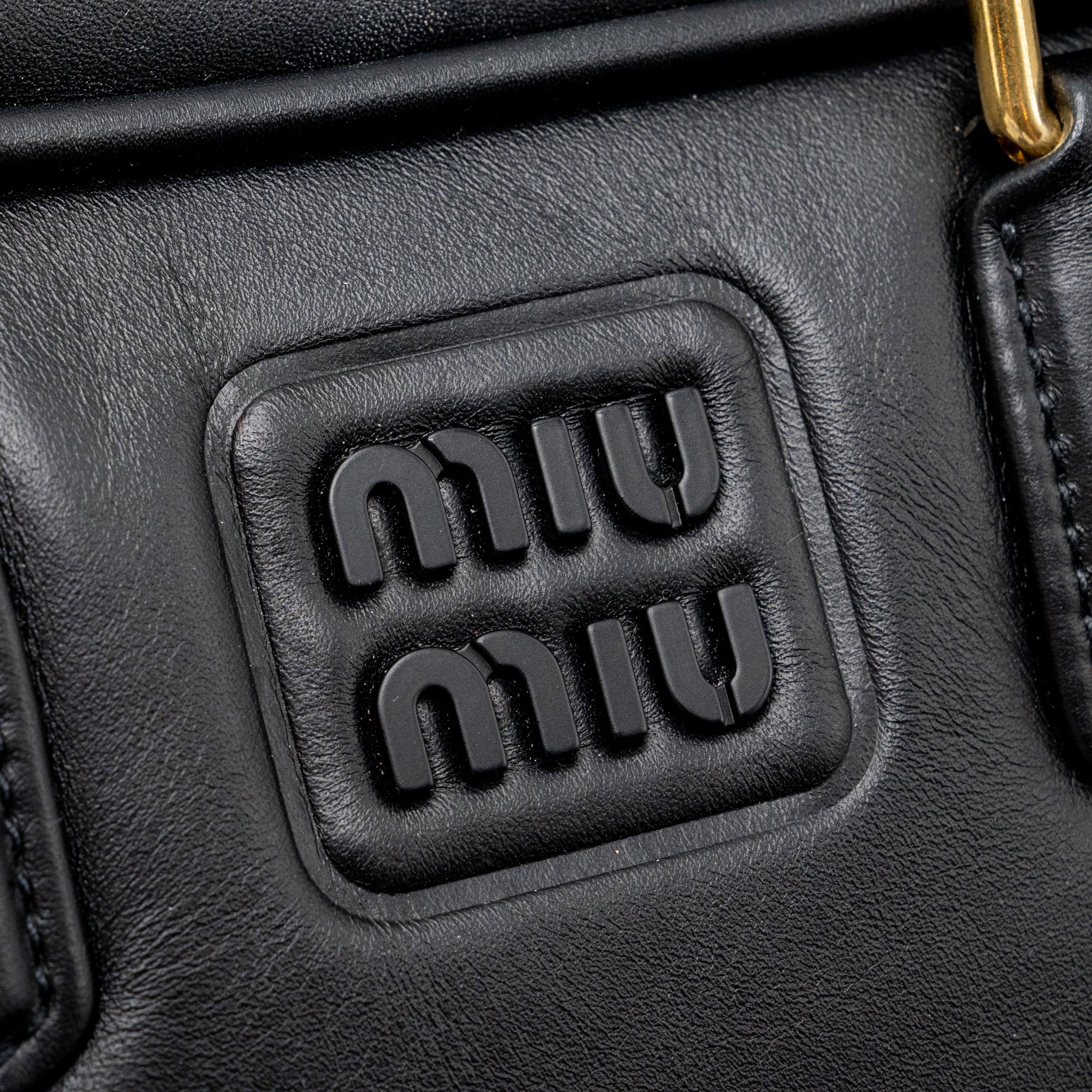 MIUMIU ARCADIE TOP HANDLE BAG BLACK GHW - Image 10