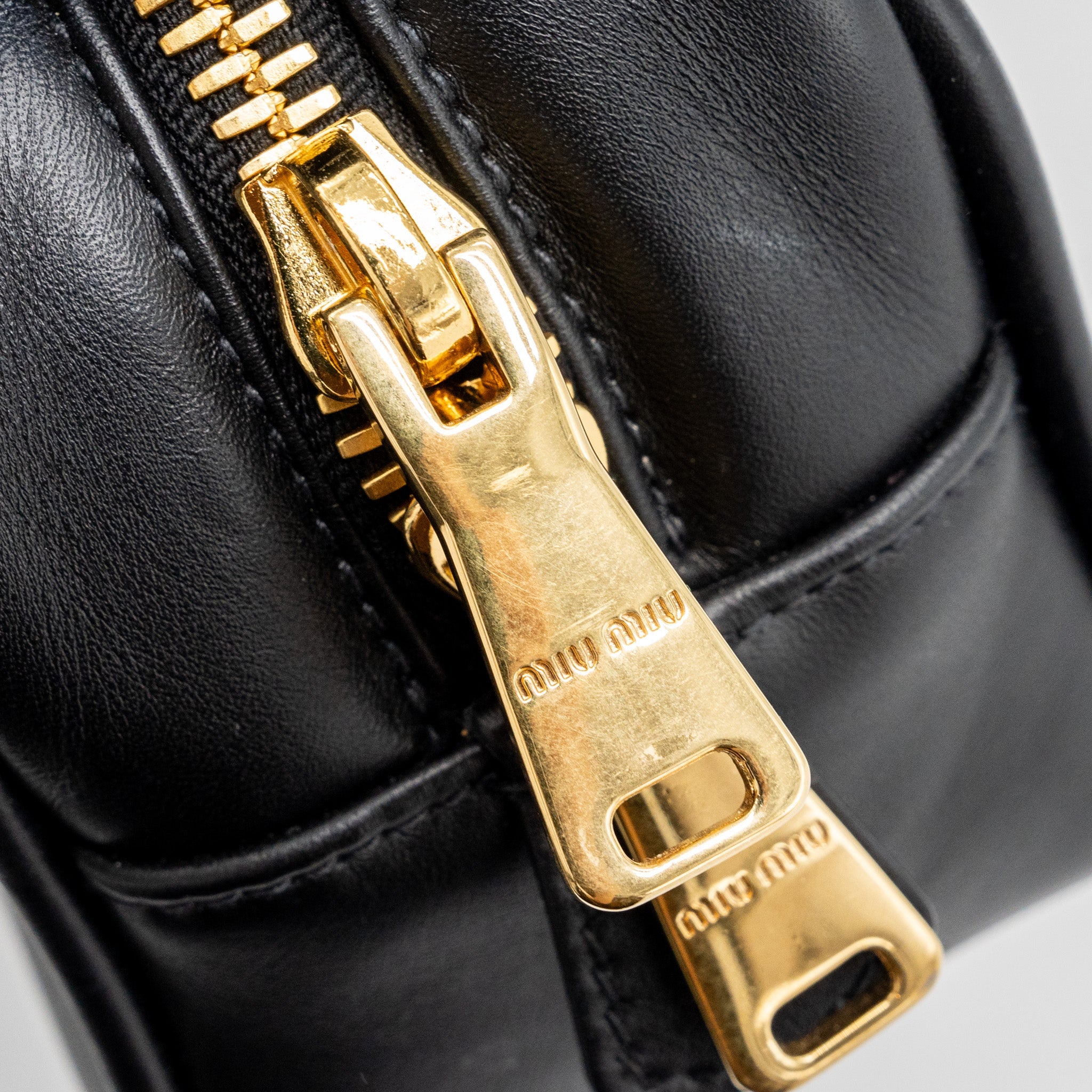 MIUMIU ARCADIE TOP HANDLE BAG BLACK GHW - Image 11