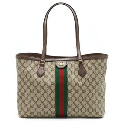GUCCI SHOPPING TOTE BAG GG SUPREME CANVAS GHW