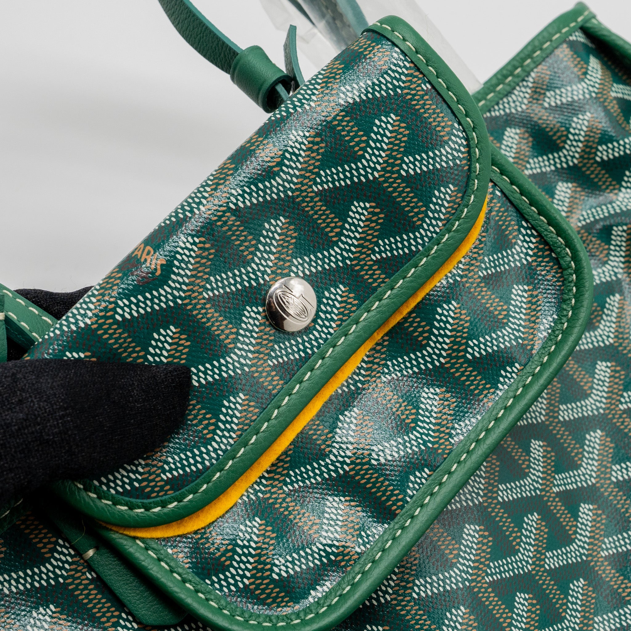 GOYARD ANJOU MINI BAG CANVAS/CALFSKIN GREEN SHW - Image 10