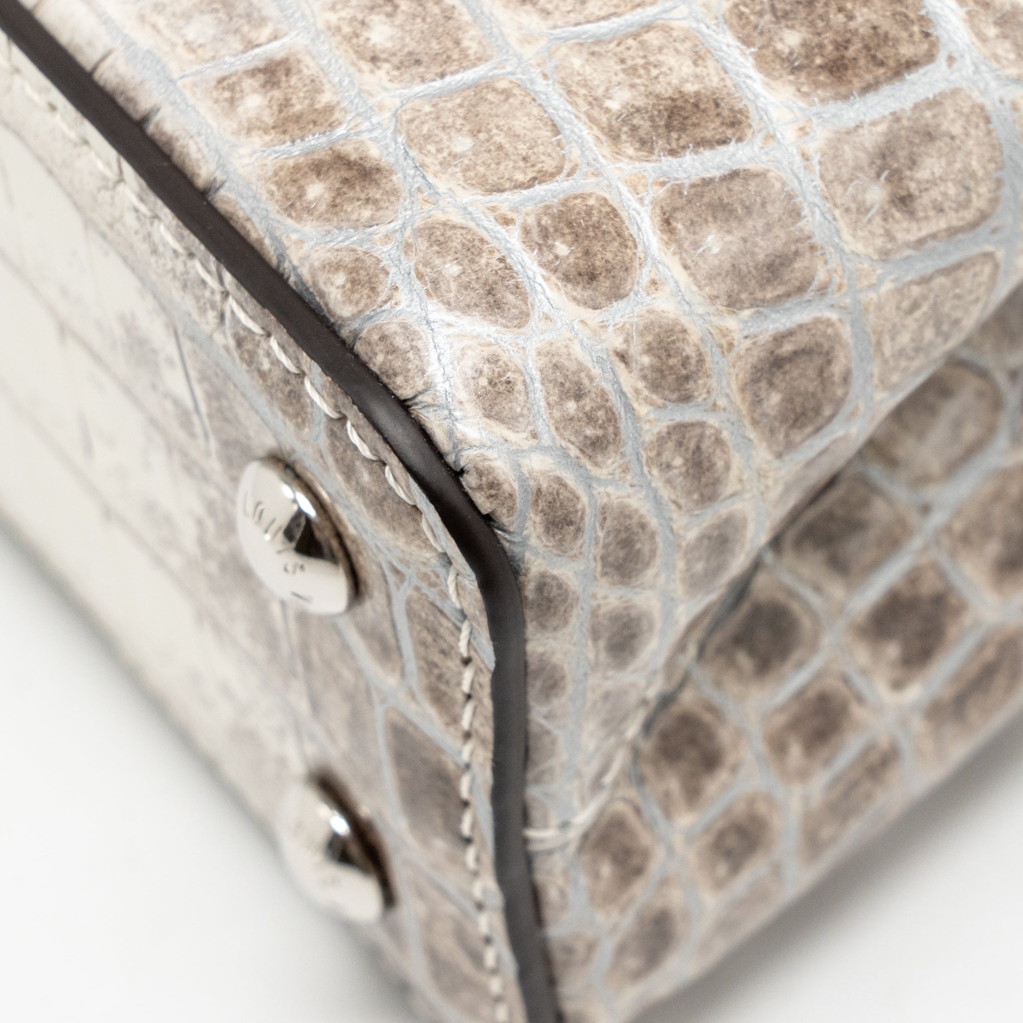 LOUIS VUITTON CAPUCINES MINI HIMALAYAN CROCODILE WHITE SHW - Image 10