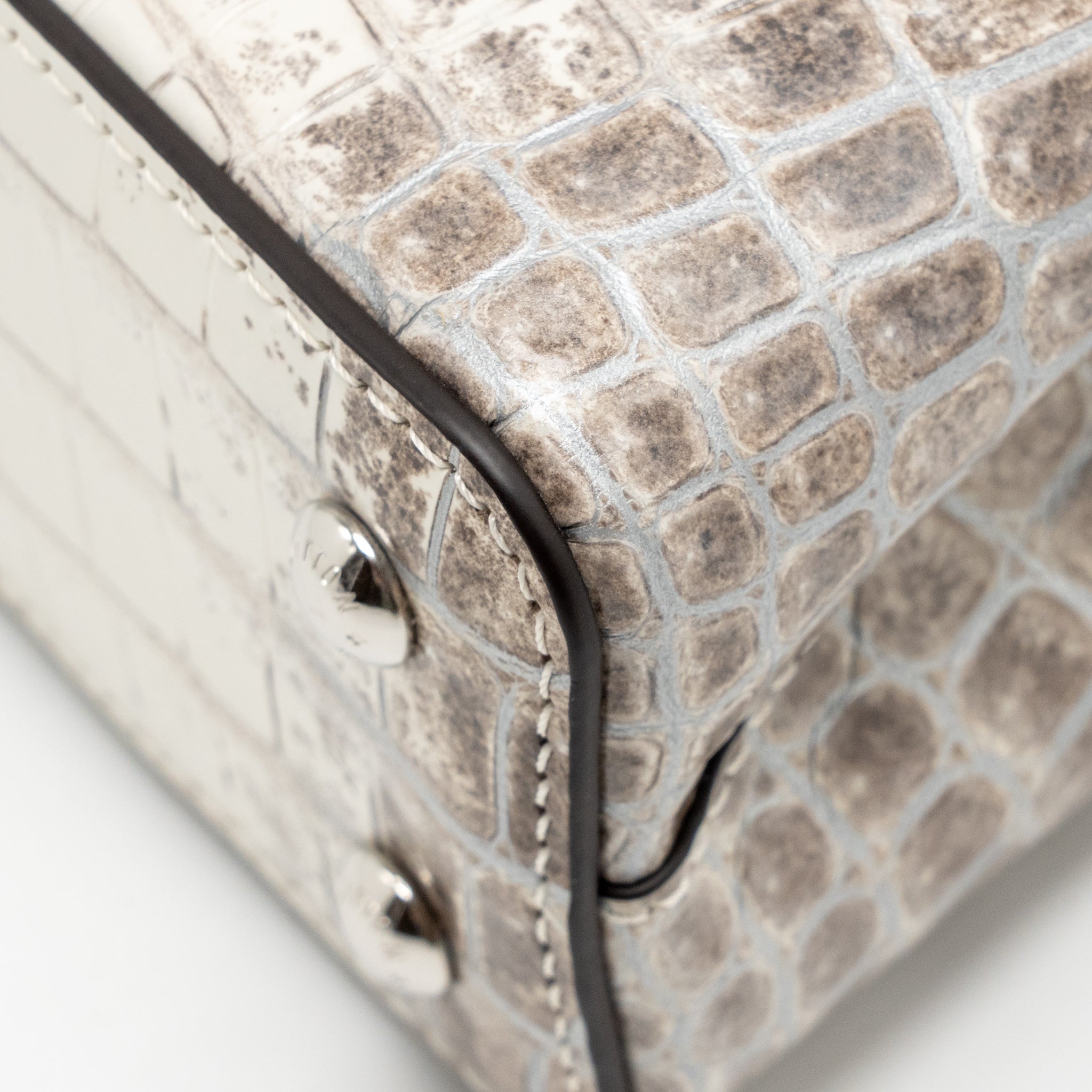 LOUIS VUITTON CAPUCINES MINI HIMALAYAN CROCODILE WHITE SHW - Image 12