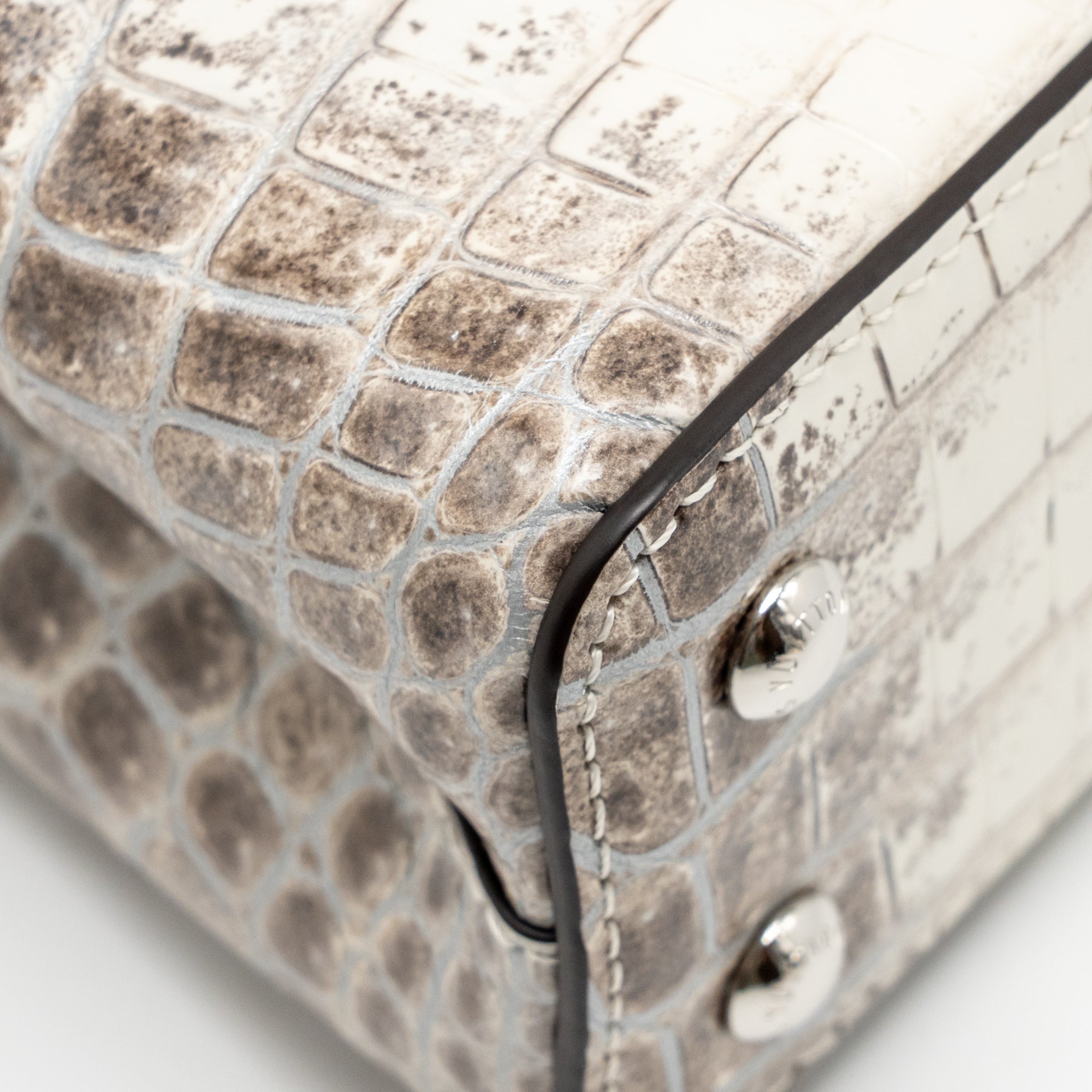 LOUIS VUITTON CAPUCINES MINI HIMALAYAN CROCODILE WHITE SHW - Image 11